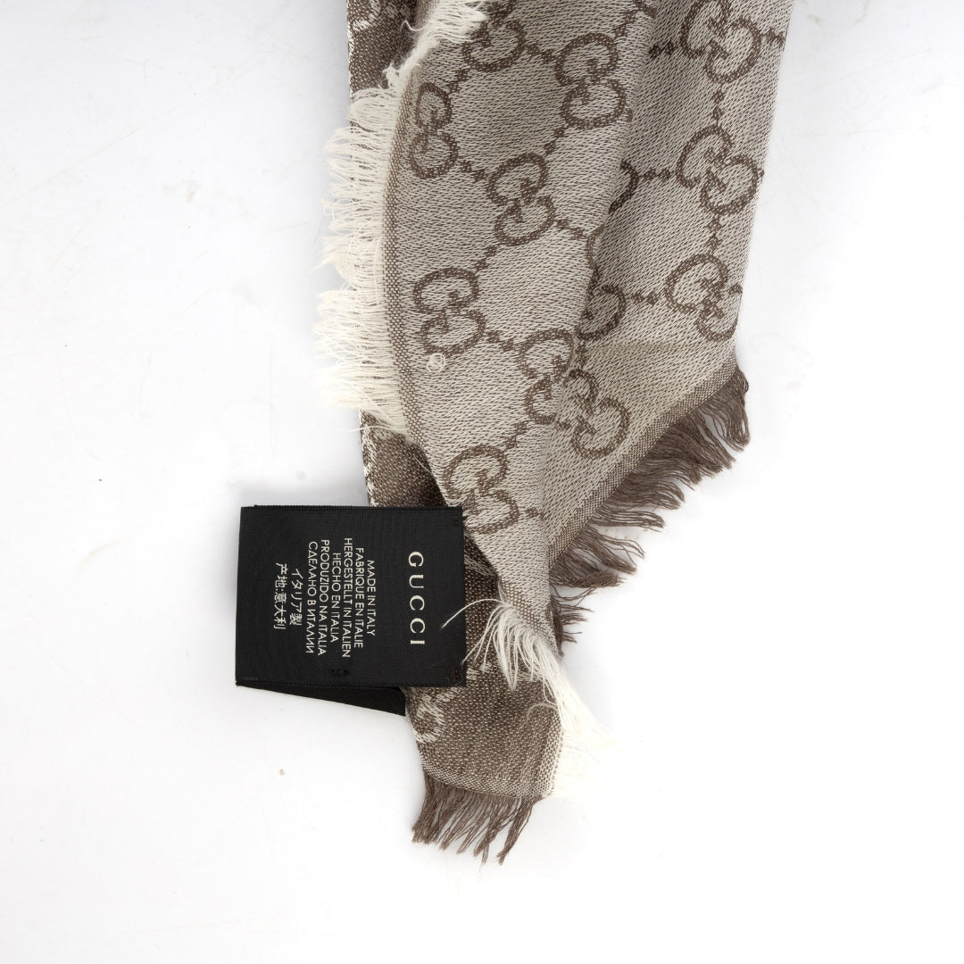 Gucci GG Guccissima Wool Silk Scarf