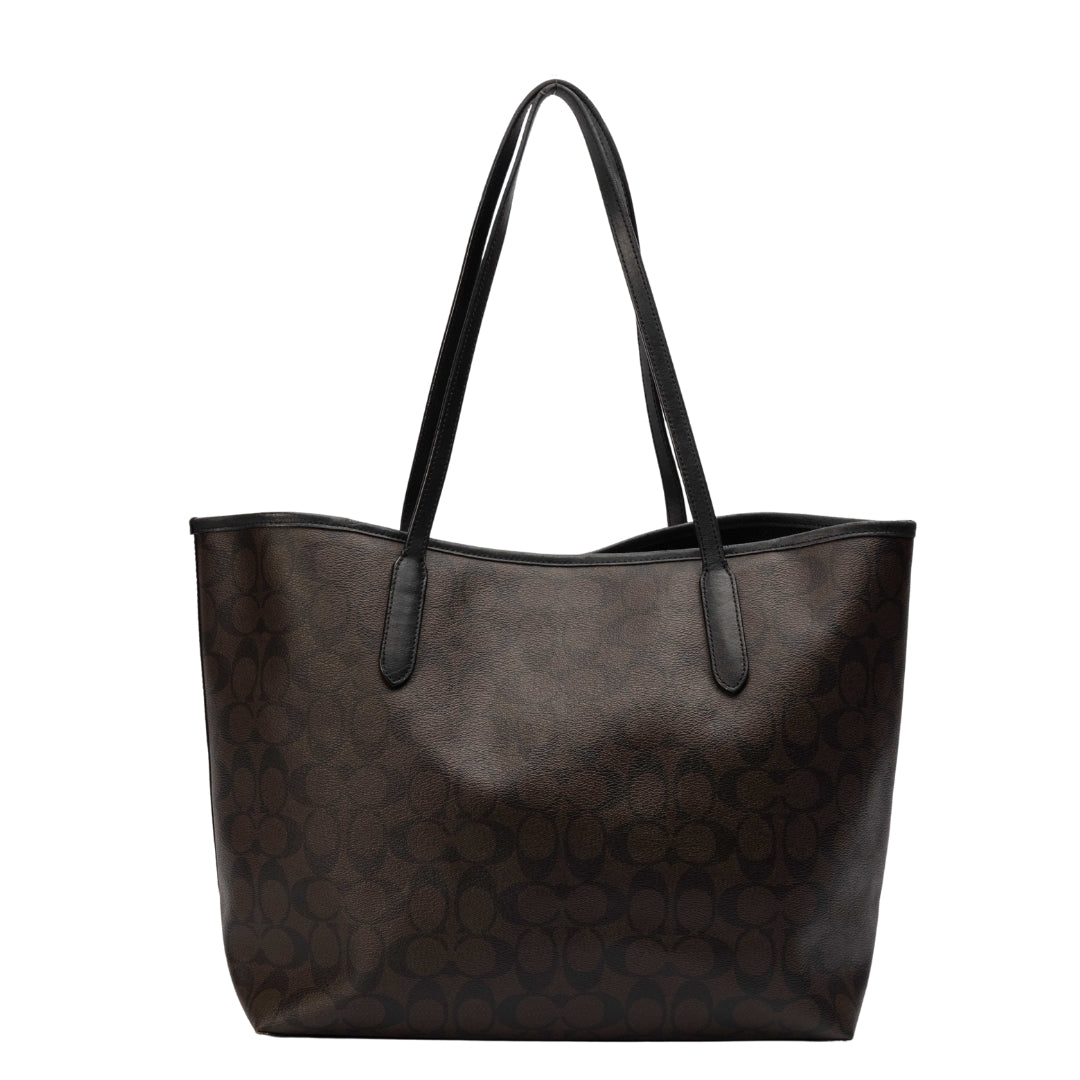 Coach Large City Tote Bag In Signature Canvas