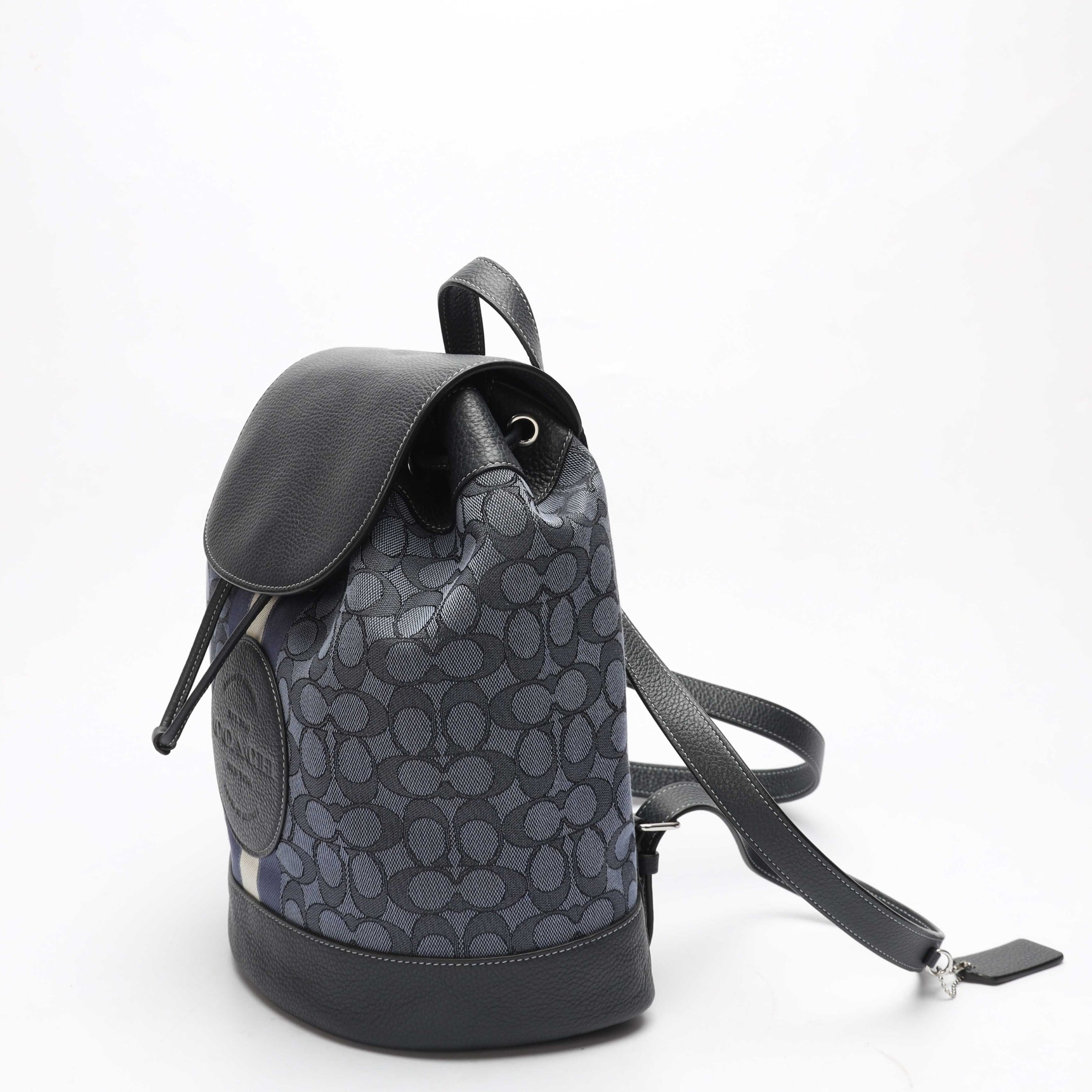 Coach Dempsey Navy Drawstring Backpack