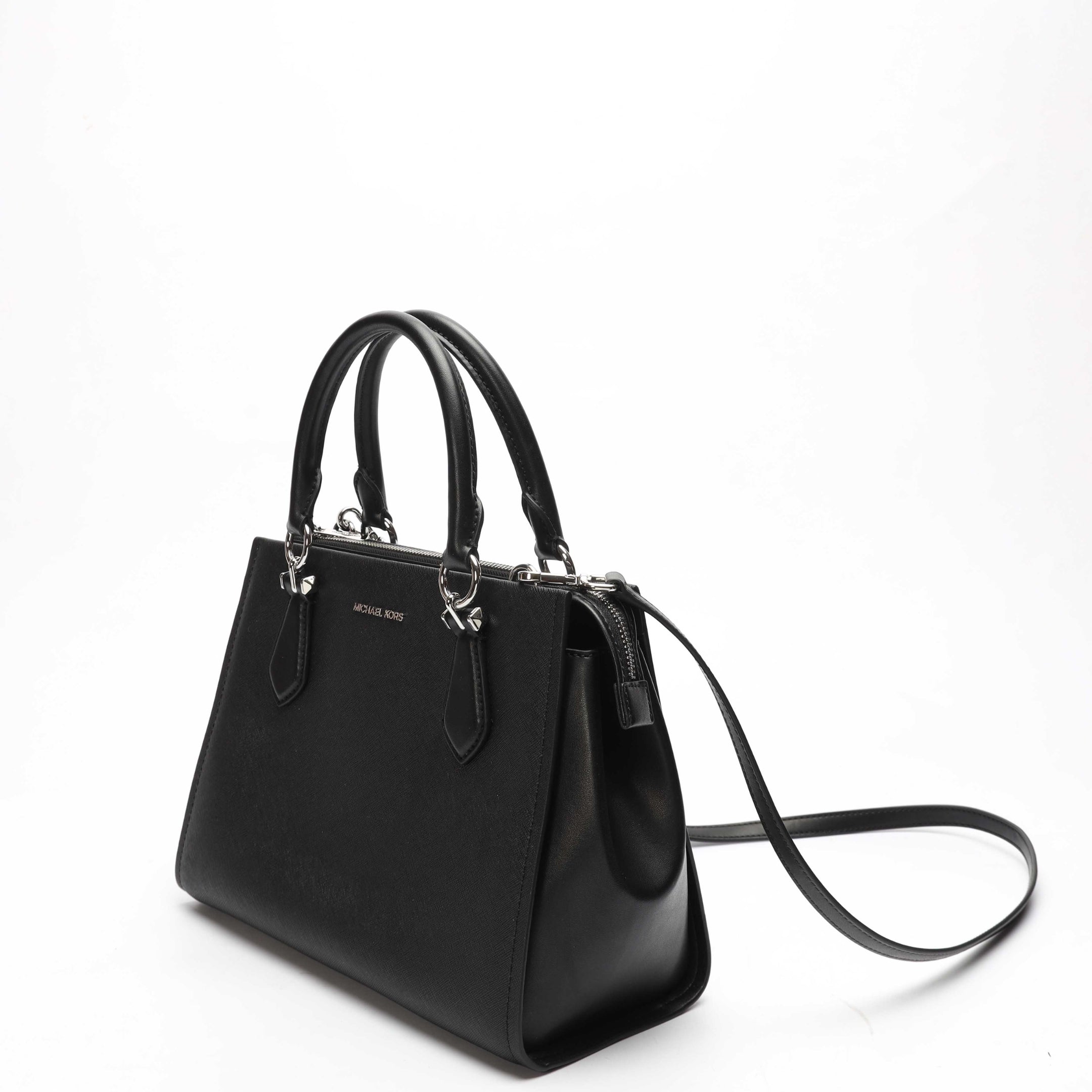 Michael Kors Marilyn Medium Black Convertible Satchel