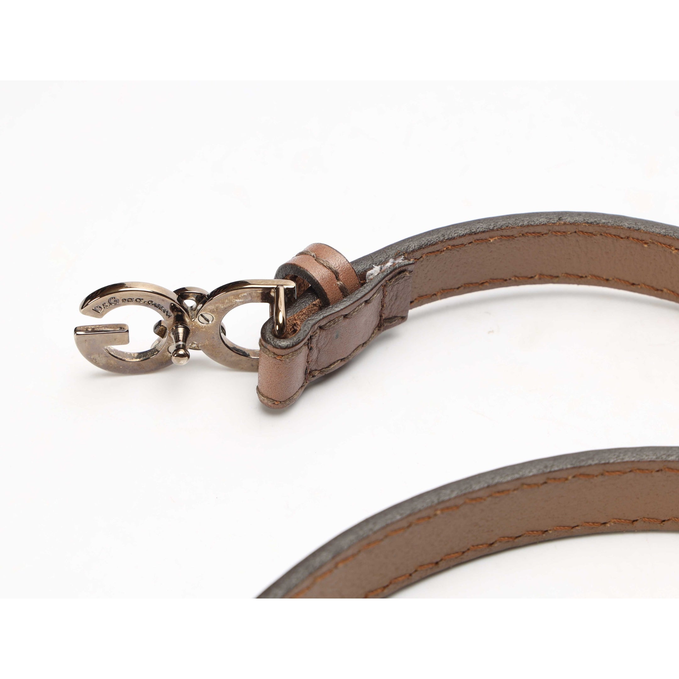 Dolce and Gabbana Brown Buckle Belt