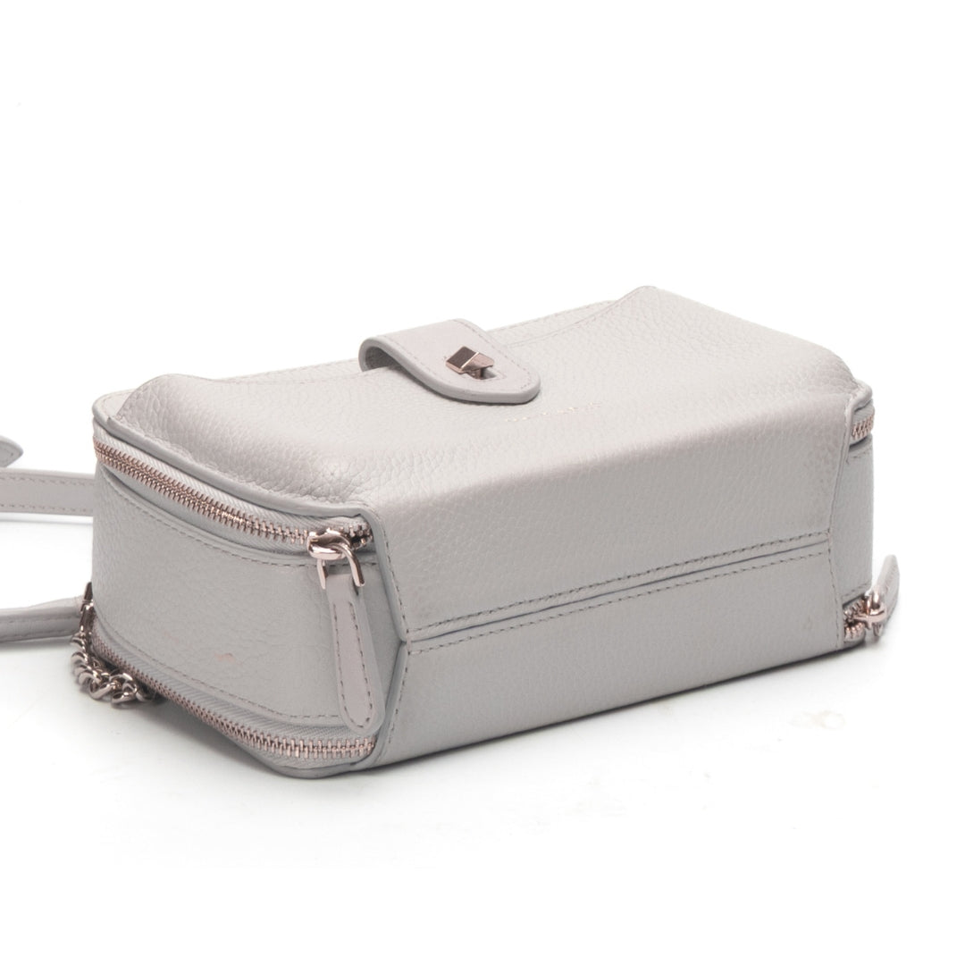 Kate Spade Essential Grey Double-Zip Crossbody Bag