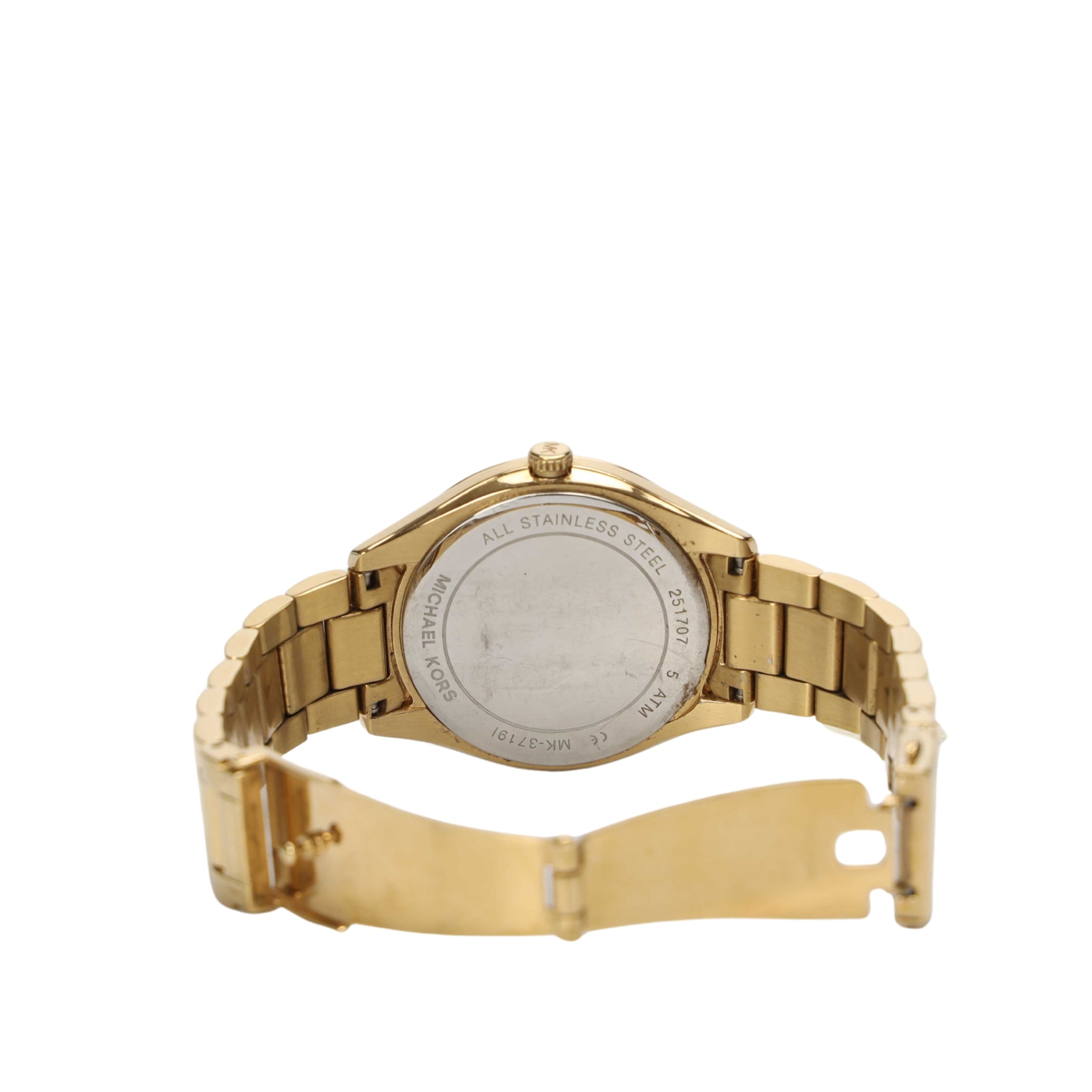 Michael Kors Gold Tone Crystal Pave Lauryn Watch