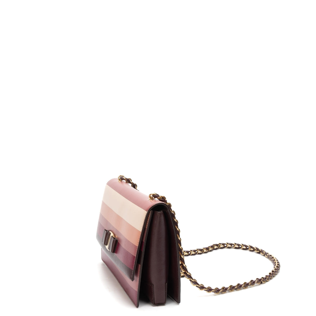 Salvatore Ferragamo Vara Bow Multi Flap Shoulder Bag
