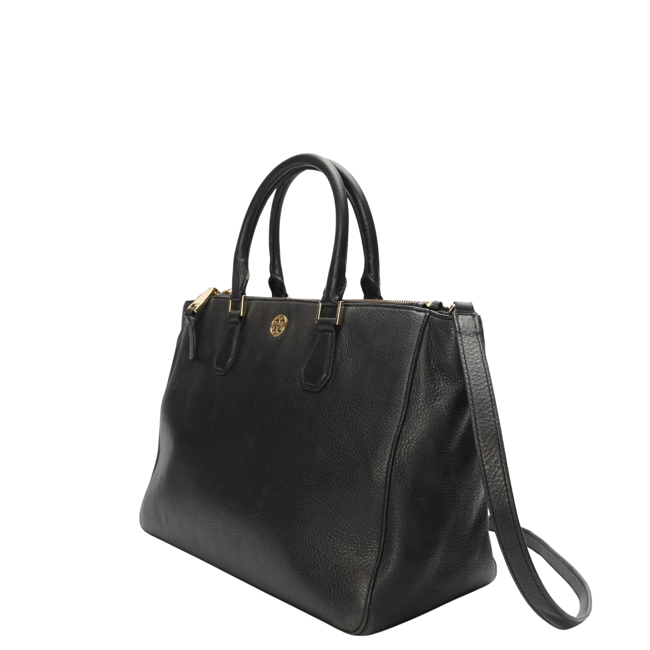 Tory Burch Black Robinson Satchels