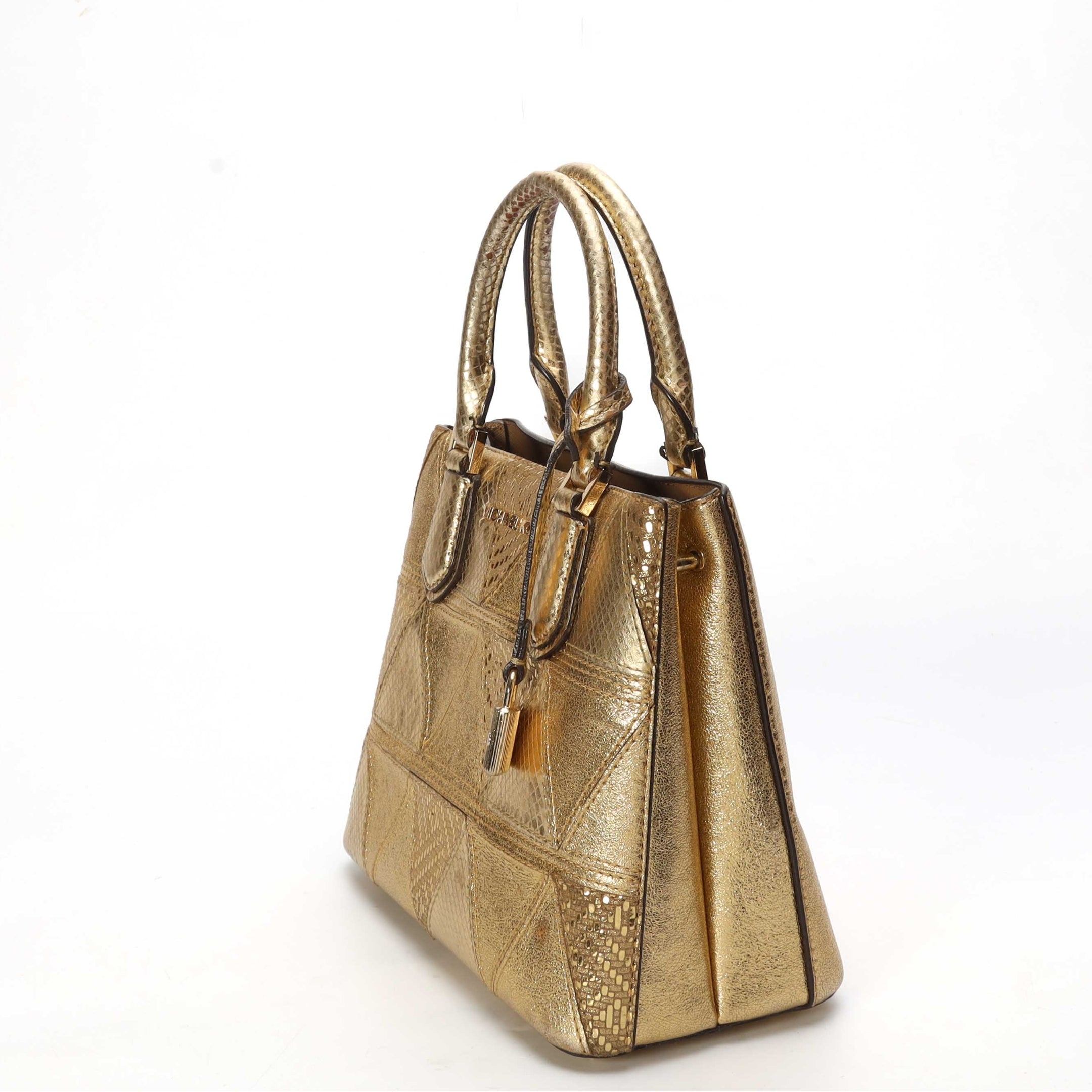 Michael Kors Mercer Metallic Patchwork Satchel