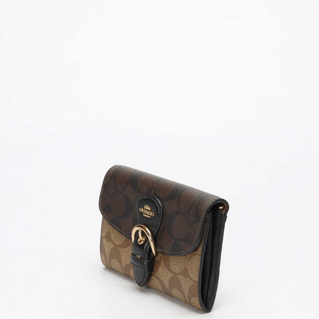Coach Signature Canvas Kleo Wallet