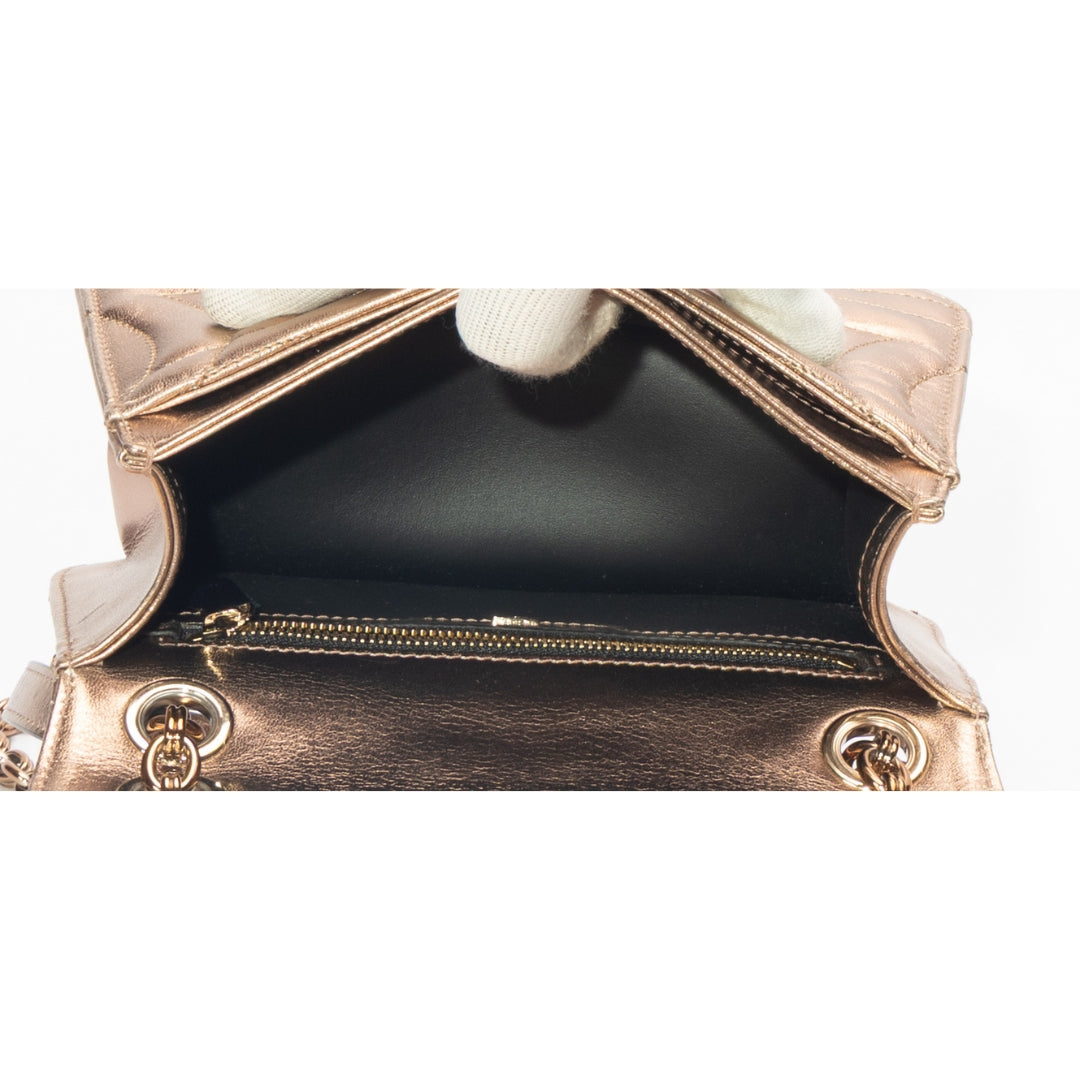 Salvatore Ferragamo Copper Gancini Quilted Crossbody Bag
