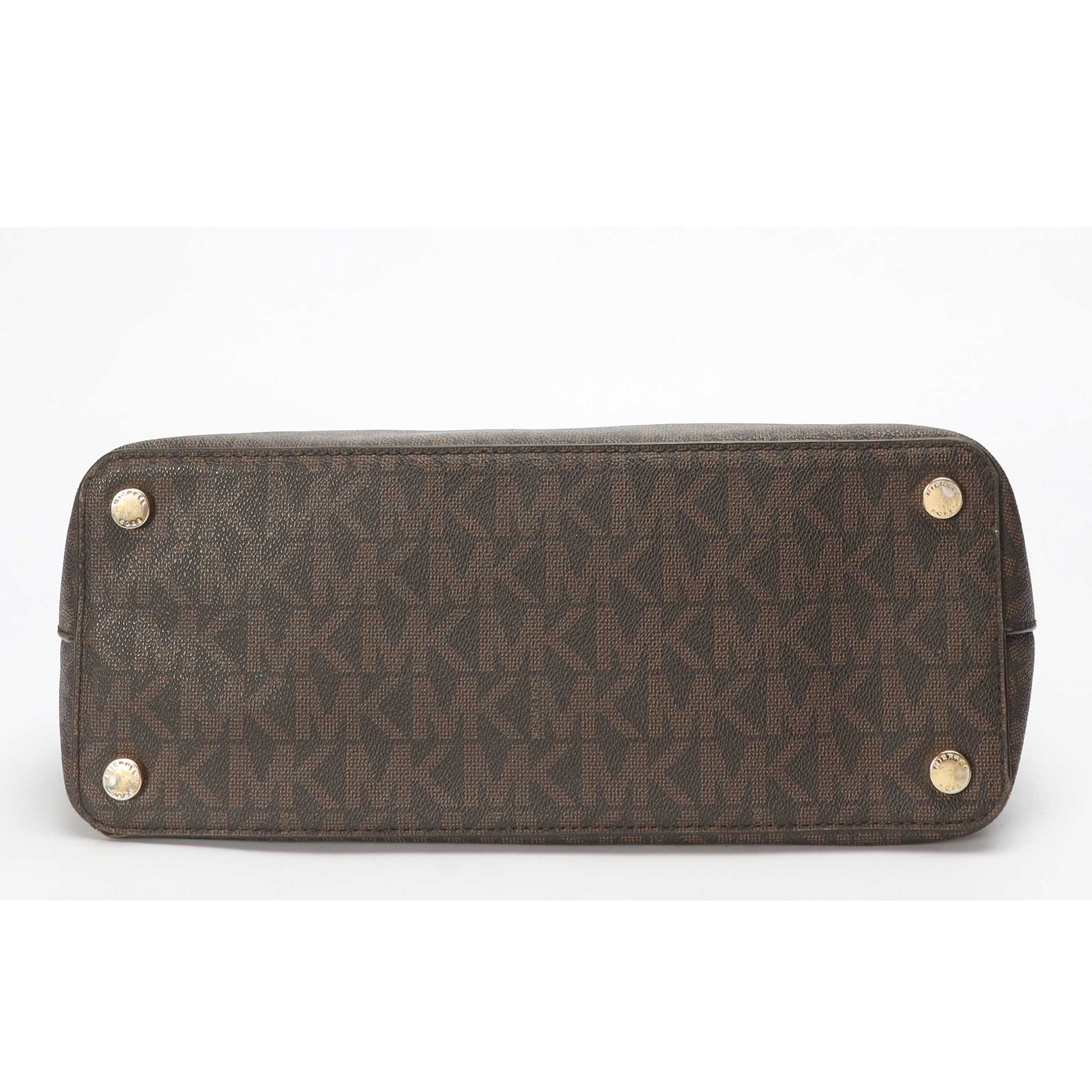 Michael Kors Cindy Medium Logo Brown Satchel