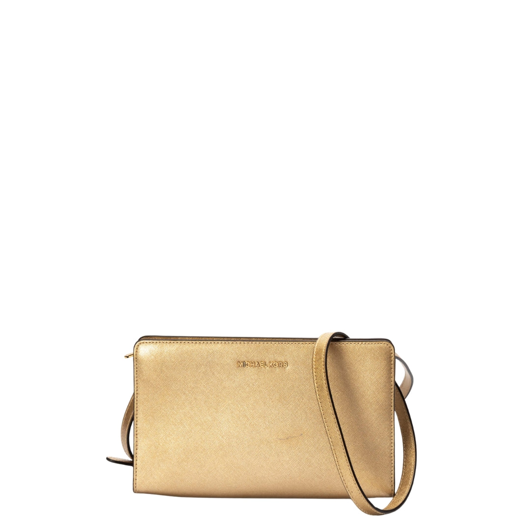 Michael Kors Jet Set Travel Pale Gold Crossbody Bag