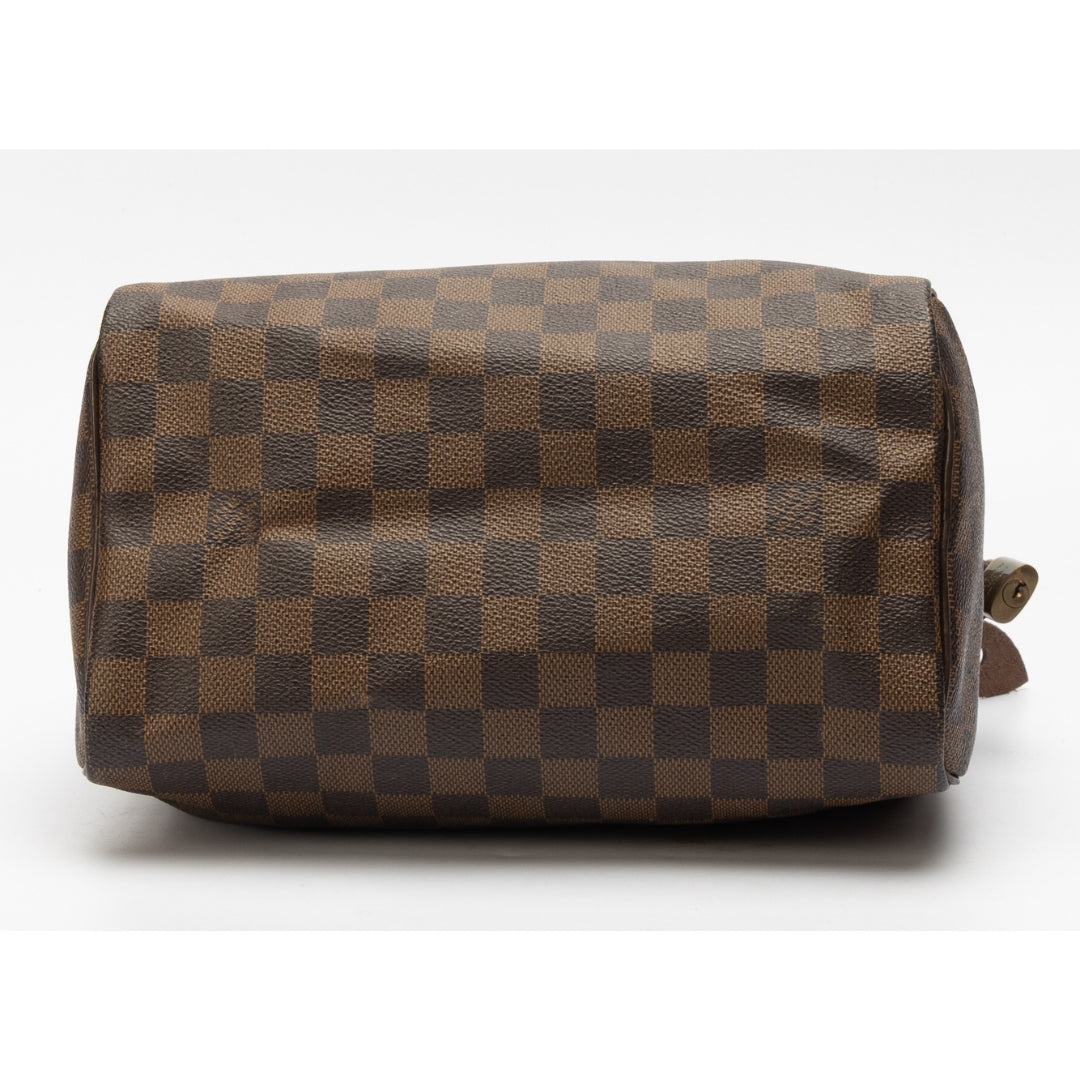 Louis Vuitton Damier Ebene Canvas Speedy 25 Bag
