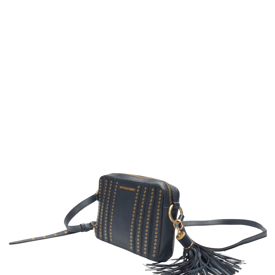 Michael Kors Blue Jet Set Studded Shoulder Bag