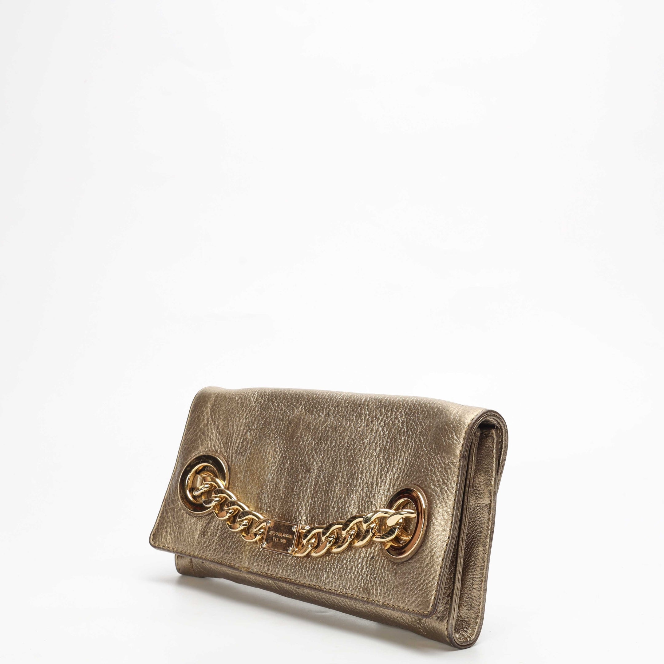 Michael Kors Metallic Chain Clutch