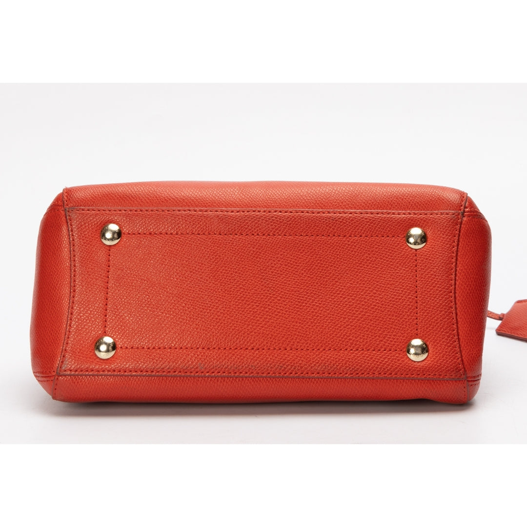 Coach Red Leather Margot Carryall Satchel