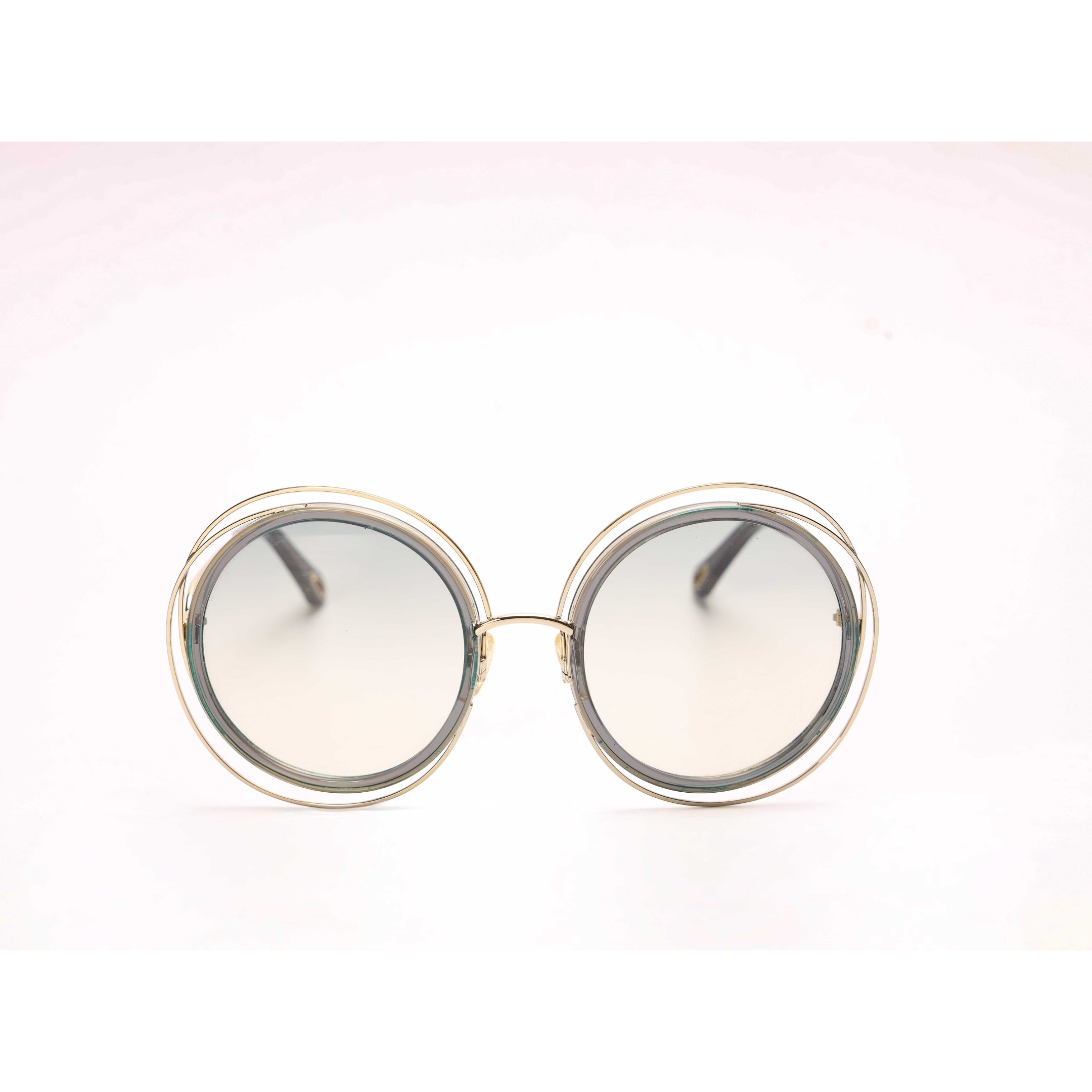 Chloe Gradient Carlina Round Sunglasses