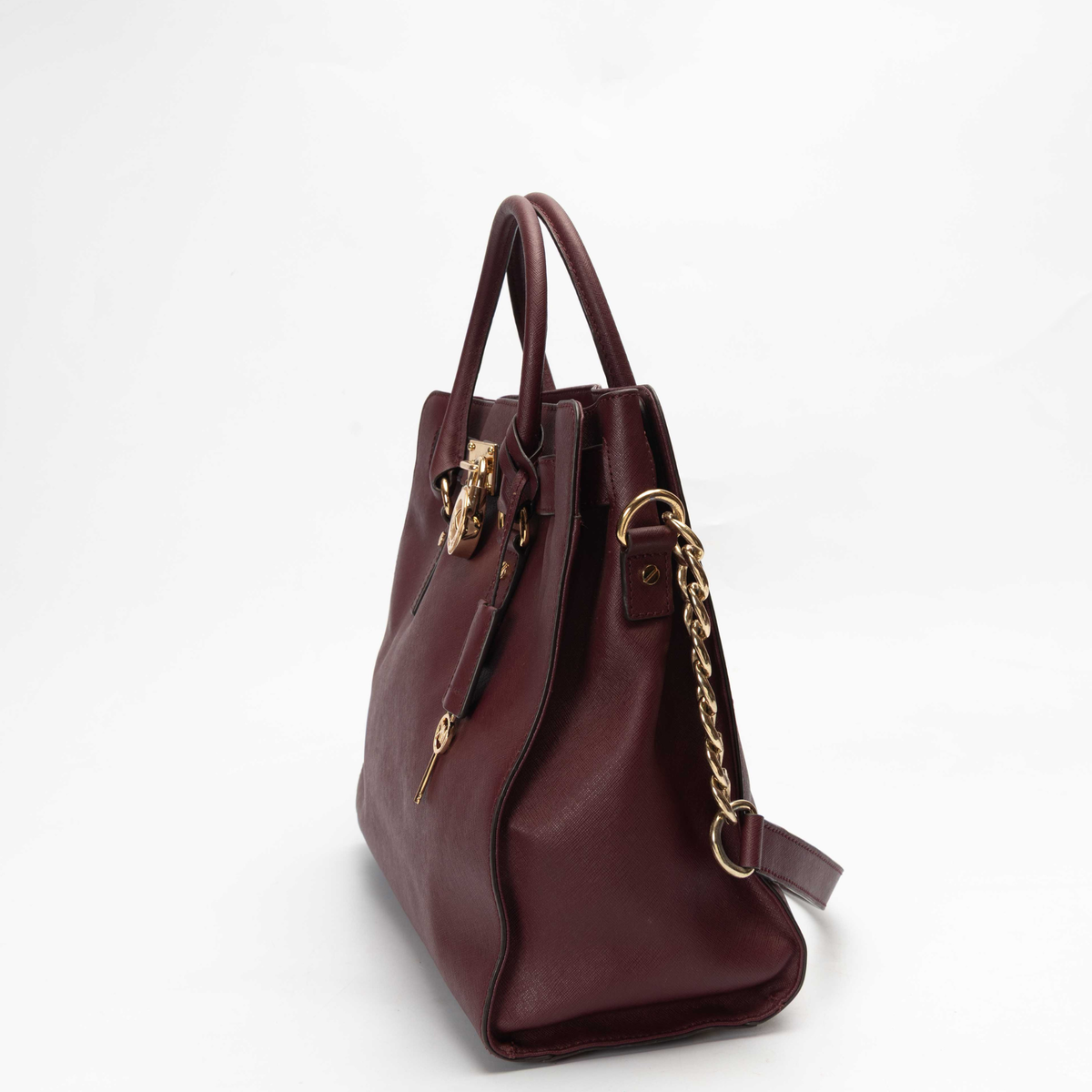 Michael Kors Hamilton Burgundy Convertible Satchel