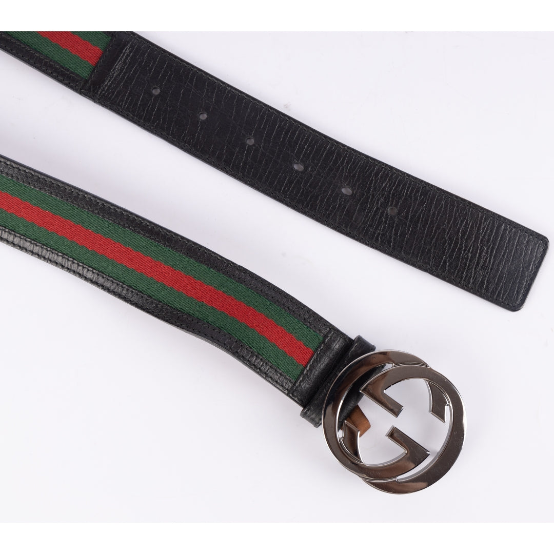 Gucci Interlocking GG Web Stripe belt