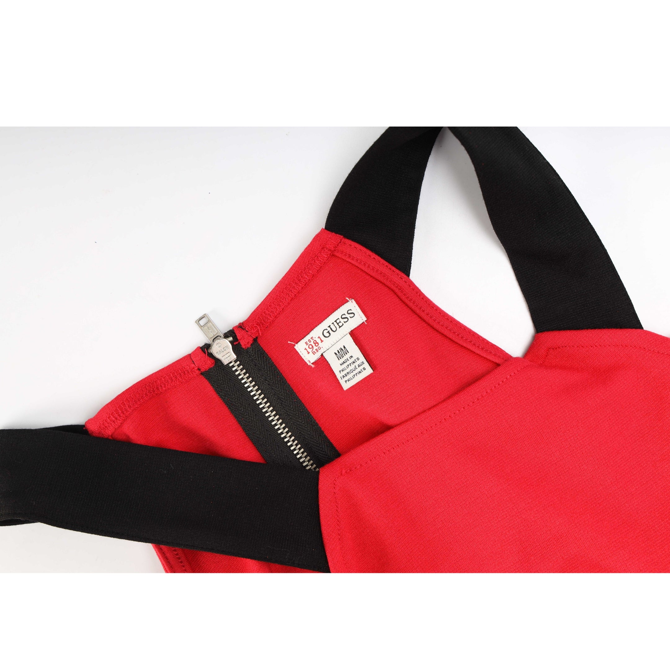 Guess Red Black Lolani Knit Dress