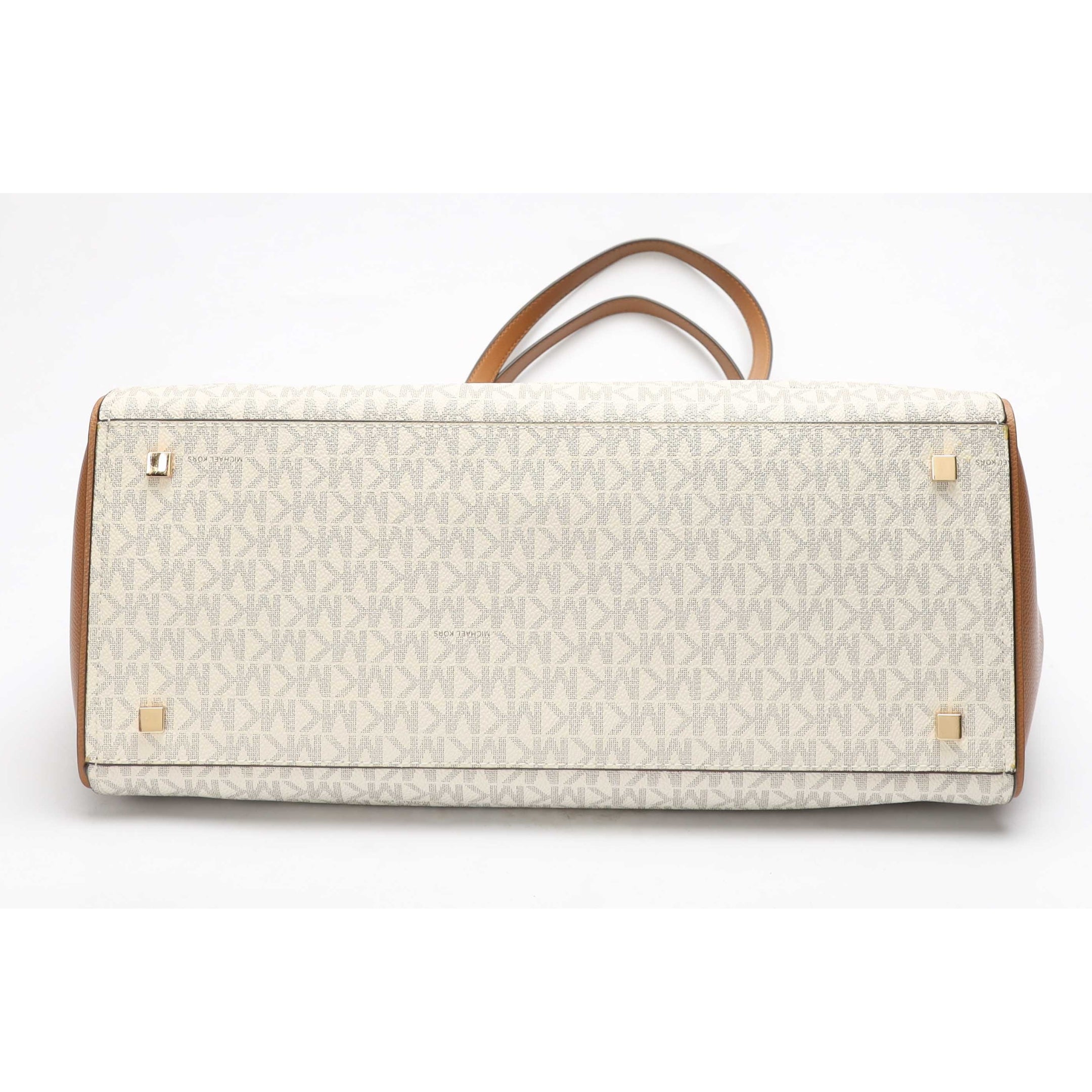 Michael Kors Taryn Large Vanilla Acorn Logo Tote