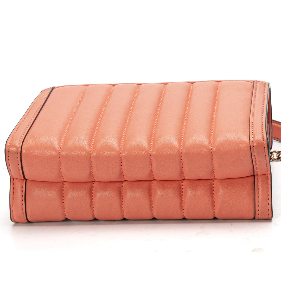 Michael Kors Whitney Orange Quilted Shoulder Bag