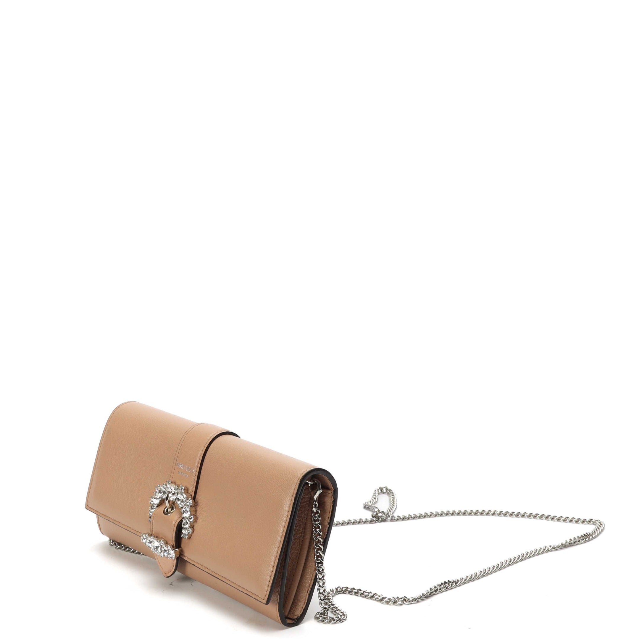 Jimmy Choo Cheri Beige Chain Crossbody Bag
