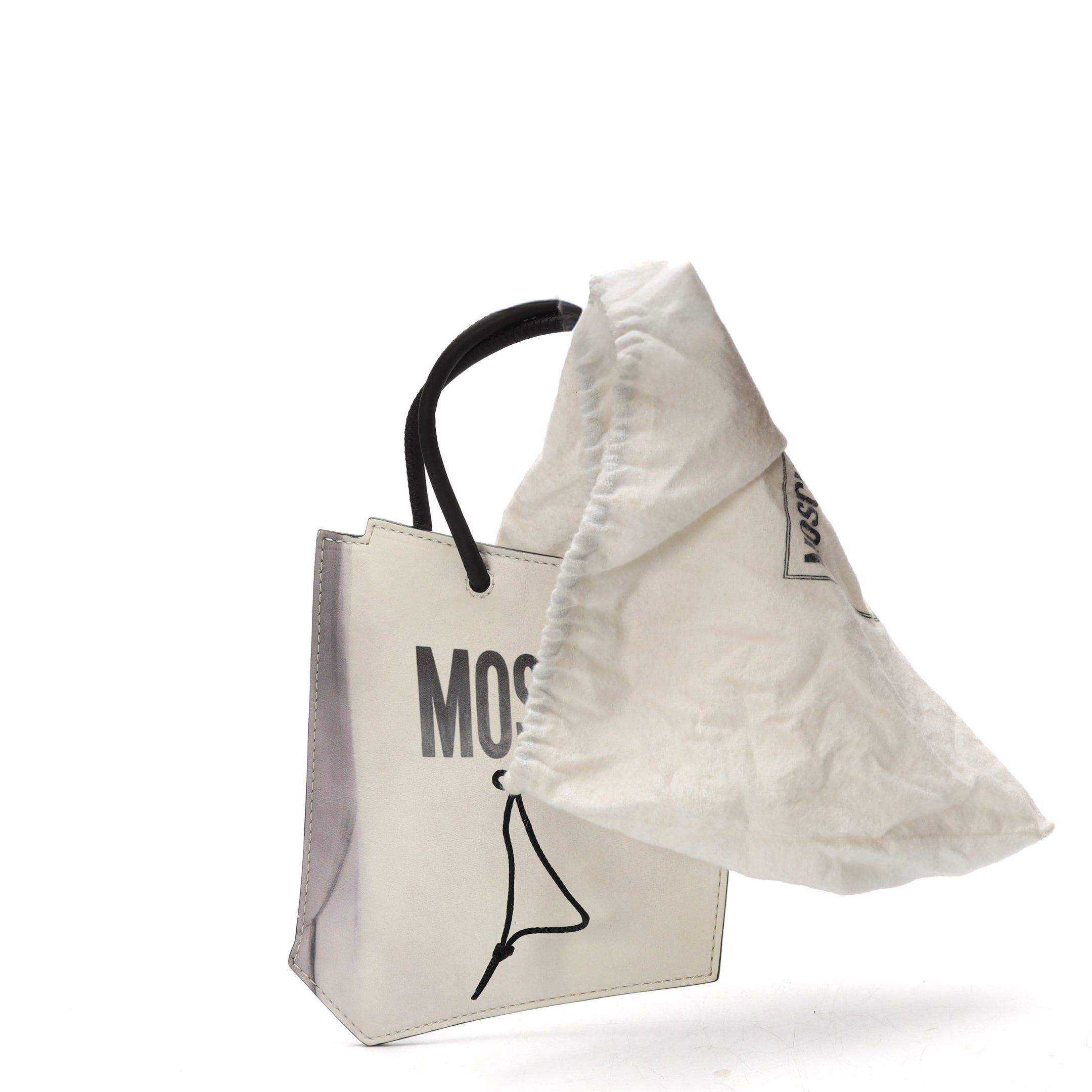Moschino 2D White Flat Bag