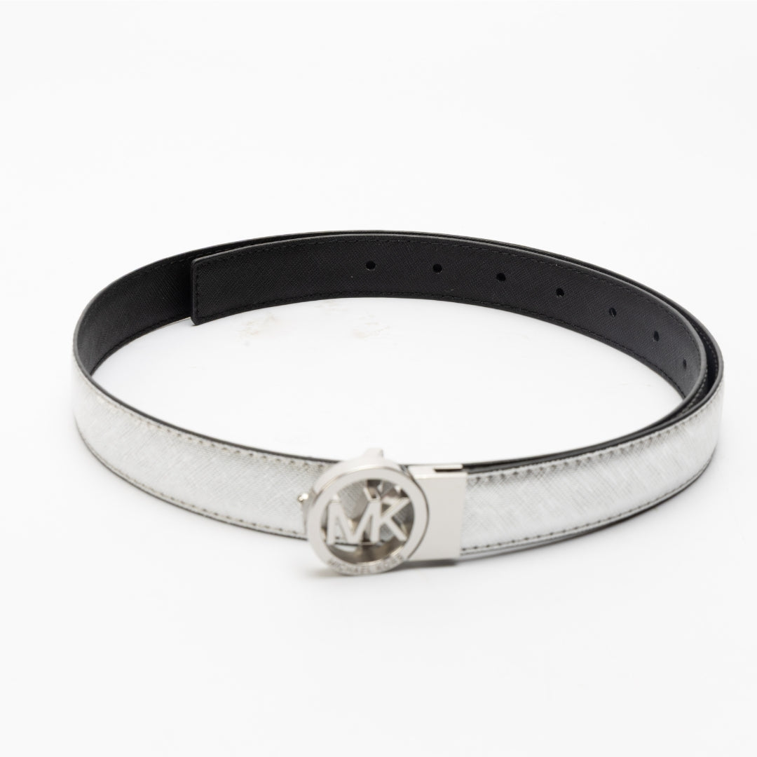 Michael Kors Reversible Leather Belt with Logo Buckle