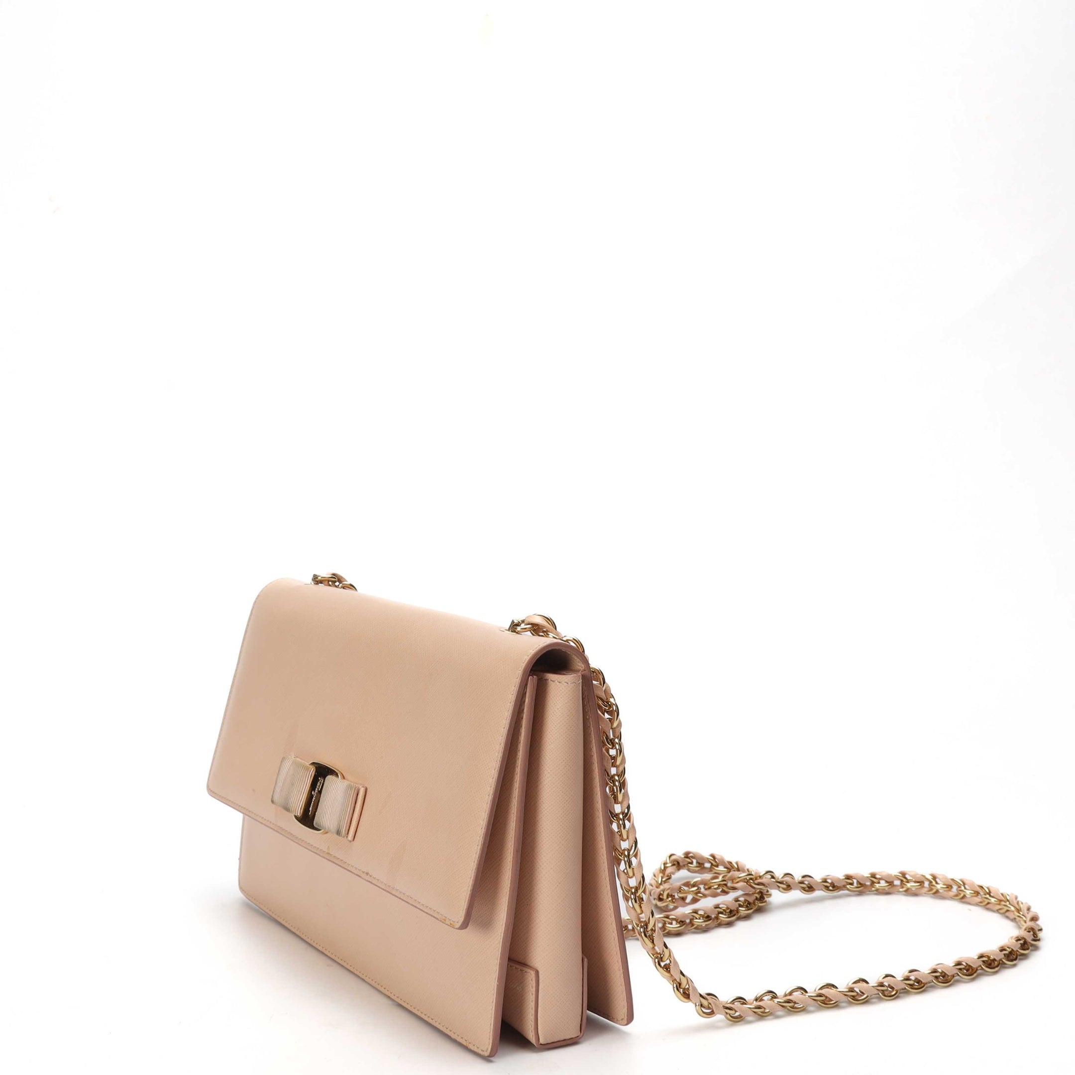 Salvatore Ferragamo Light Pink Ginny Crossbody Bag