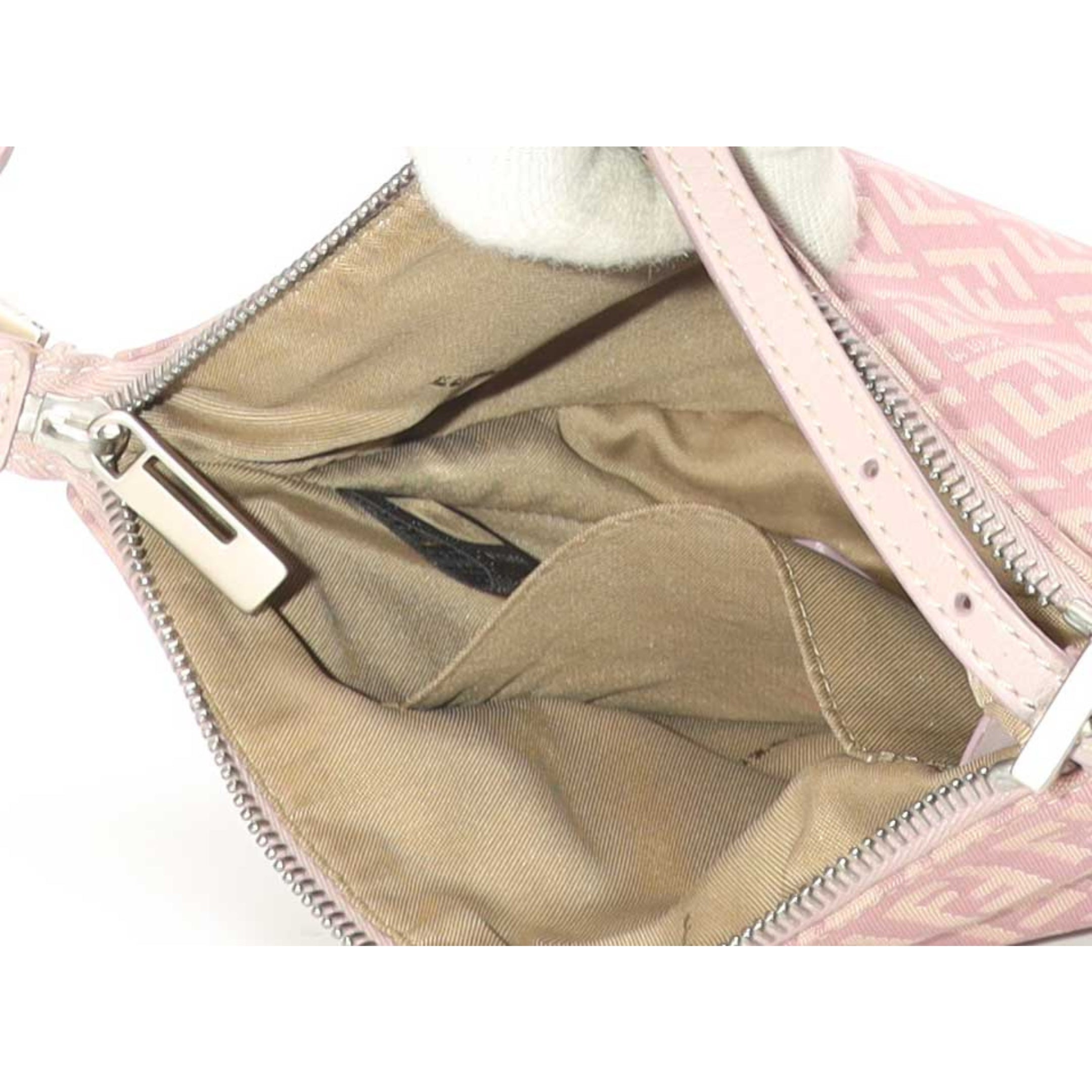 Fendi Pink FF Zucchino Vitello Pochette