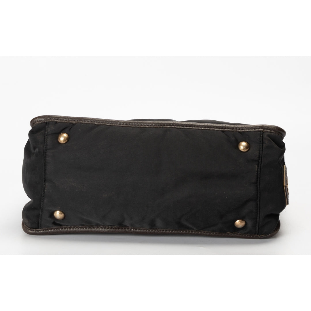 Prada Nylon Canapa Logo Satchel