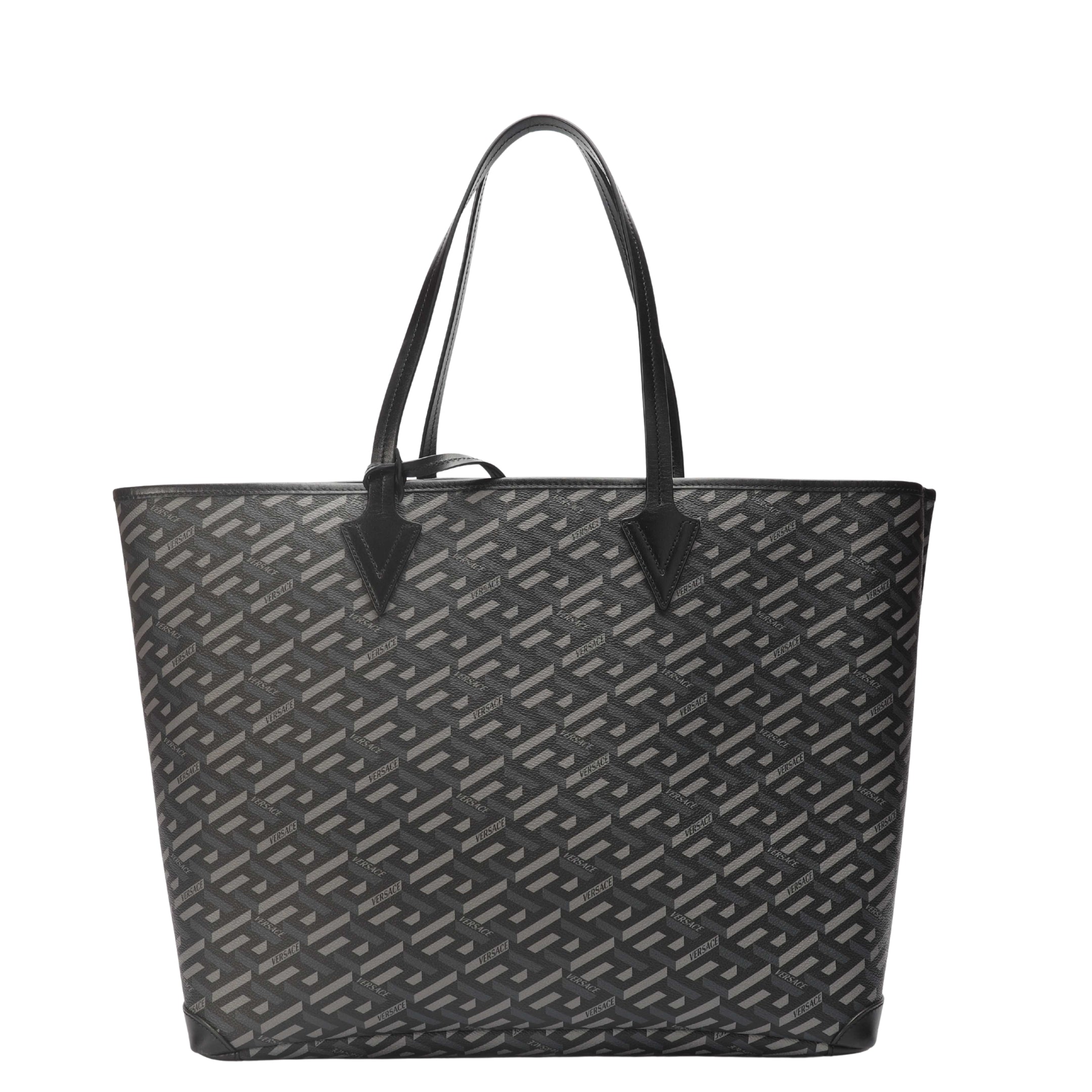 Versace Medusa Tag Canvas Tote