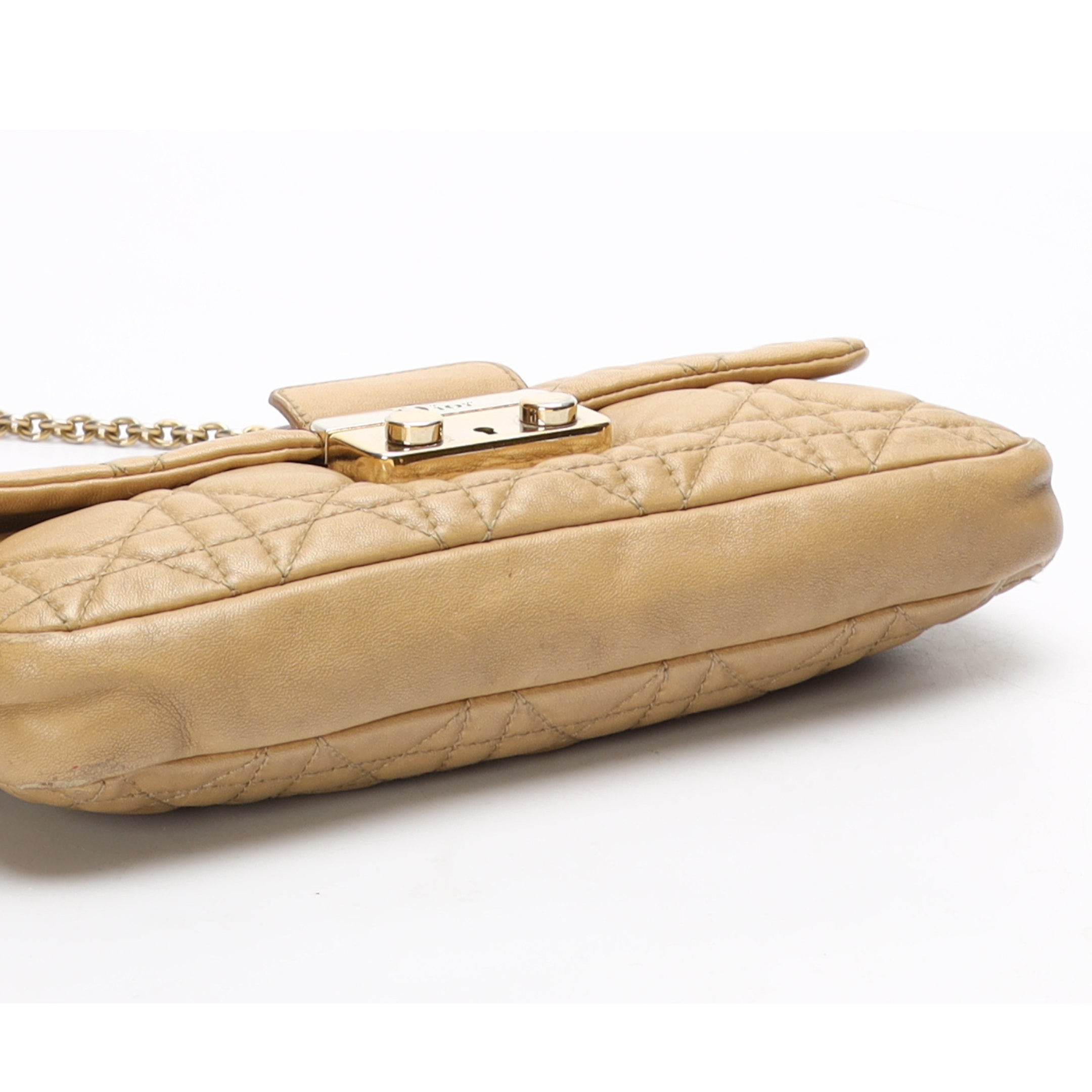 Dior Beige Cannage Miss Dior Promenade Chain Clutch