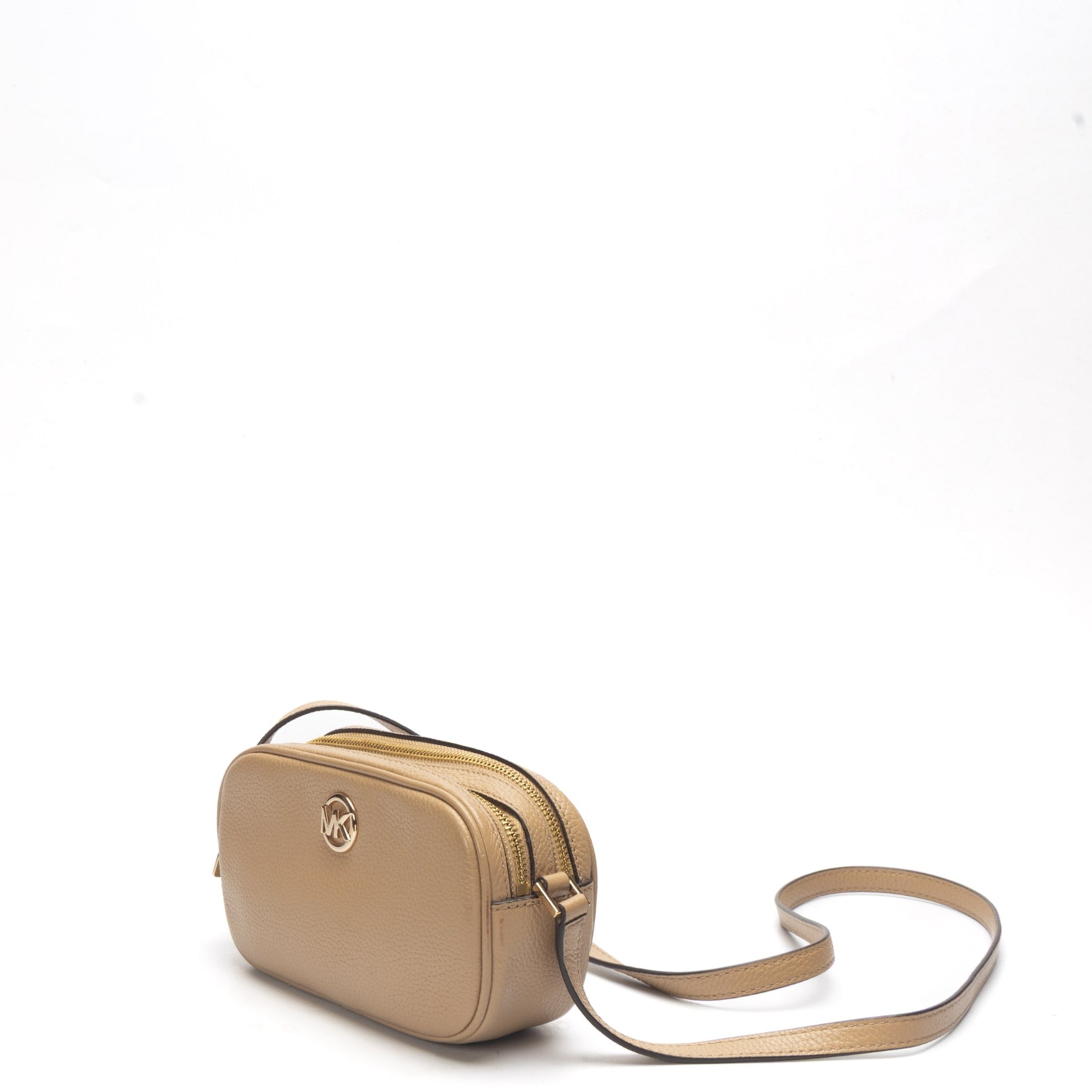 Michael Kors Fulton Pebled Beige Crossbody Bag