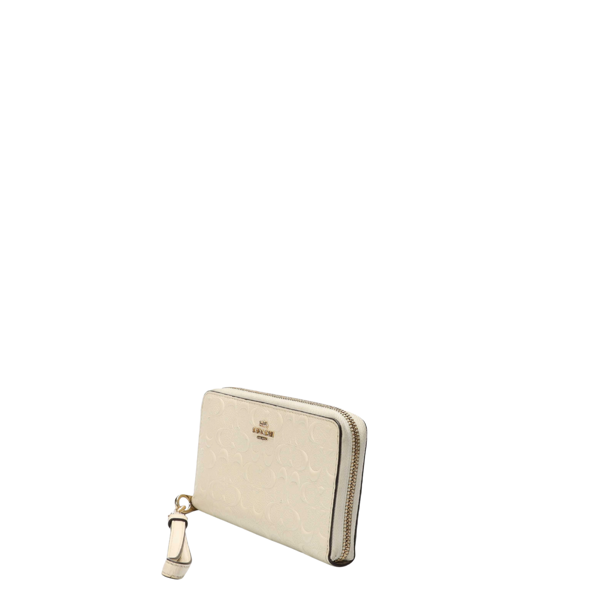 Coach Signature Zip Around Wristlet