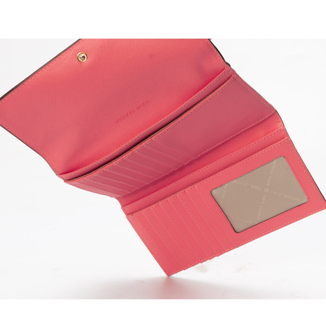 Michael Kors Jet Set Travel Pink Tri-Fold Wallet