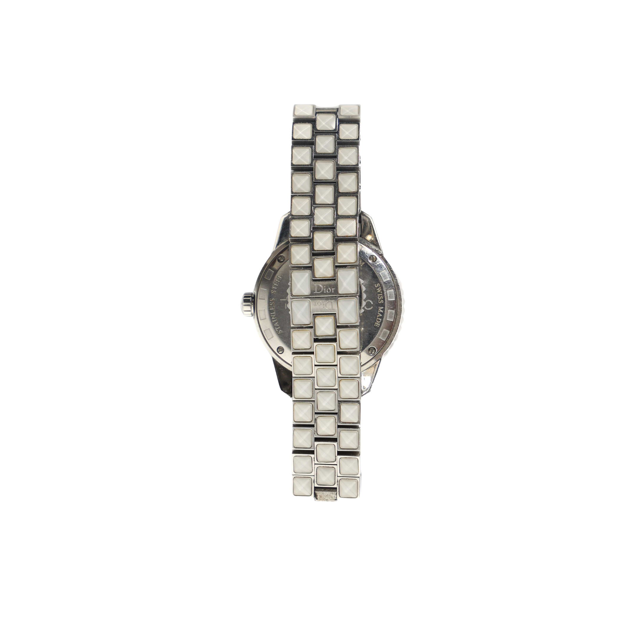 Dior White Christal Wrist Watch