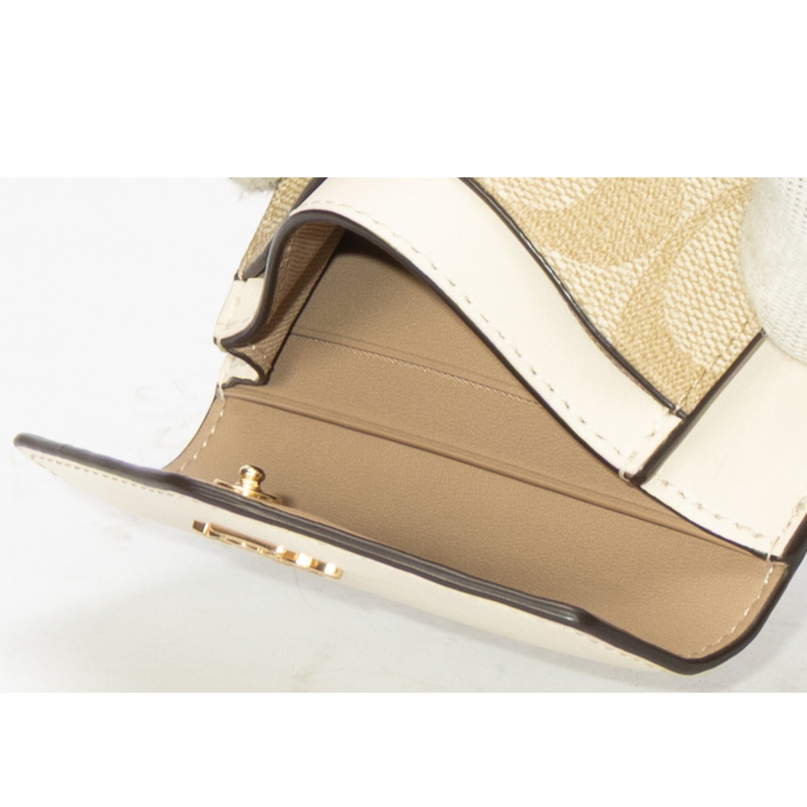 Coach Flap Card Case In Signature Canvas
