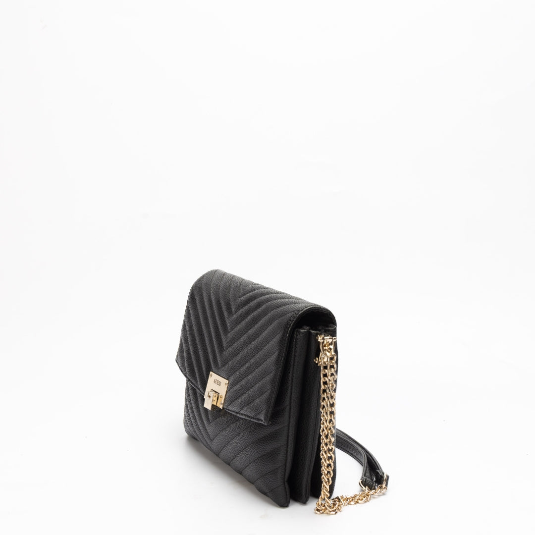 Guess Women Black Quilted Shoulder Bag
