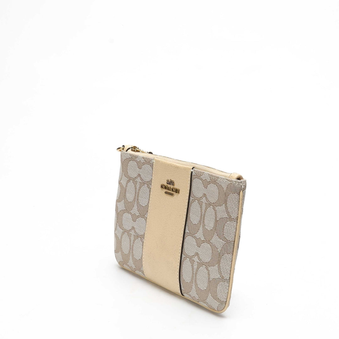 Coach Signature Jacquard Wristlet