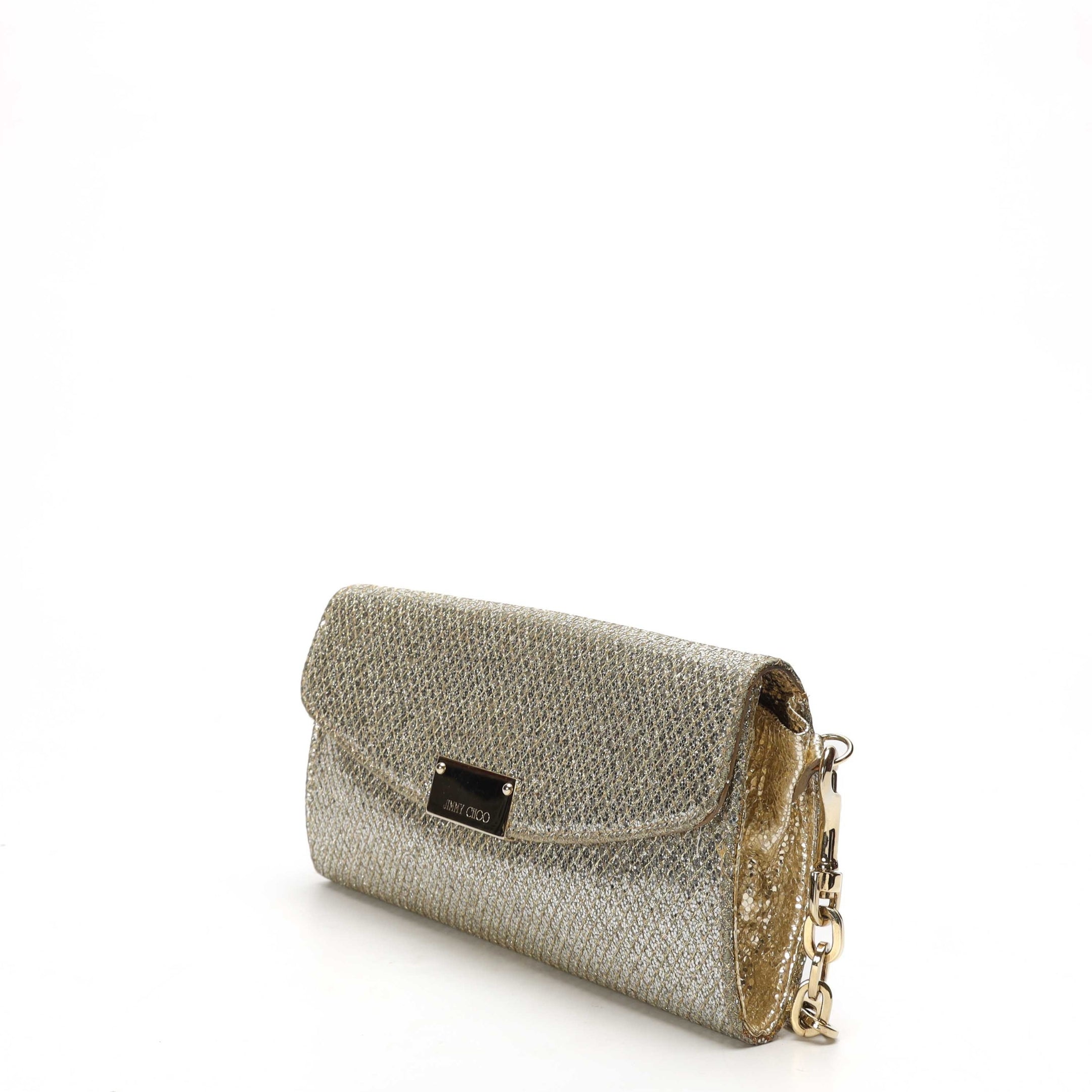 Jimmy Choo Silver Shimmery Clutch