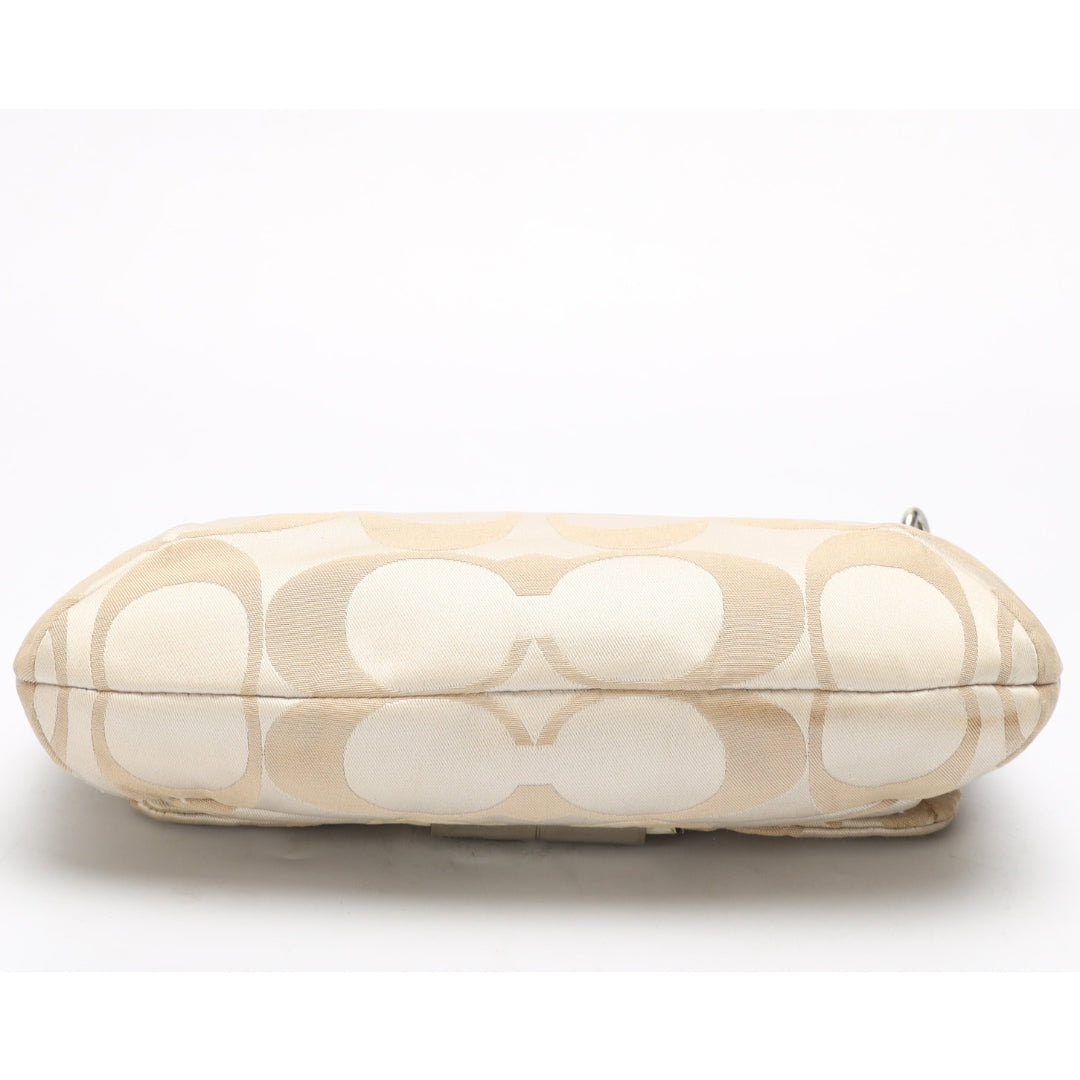 Coach White Canvas Kristin Hobo Bag