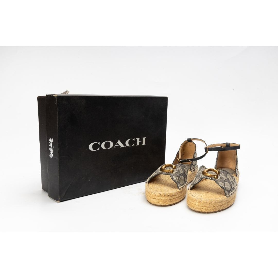 Coach Midnight Navy Dillon Logo Espadrilles