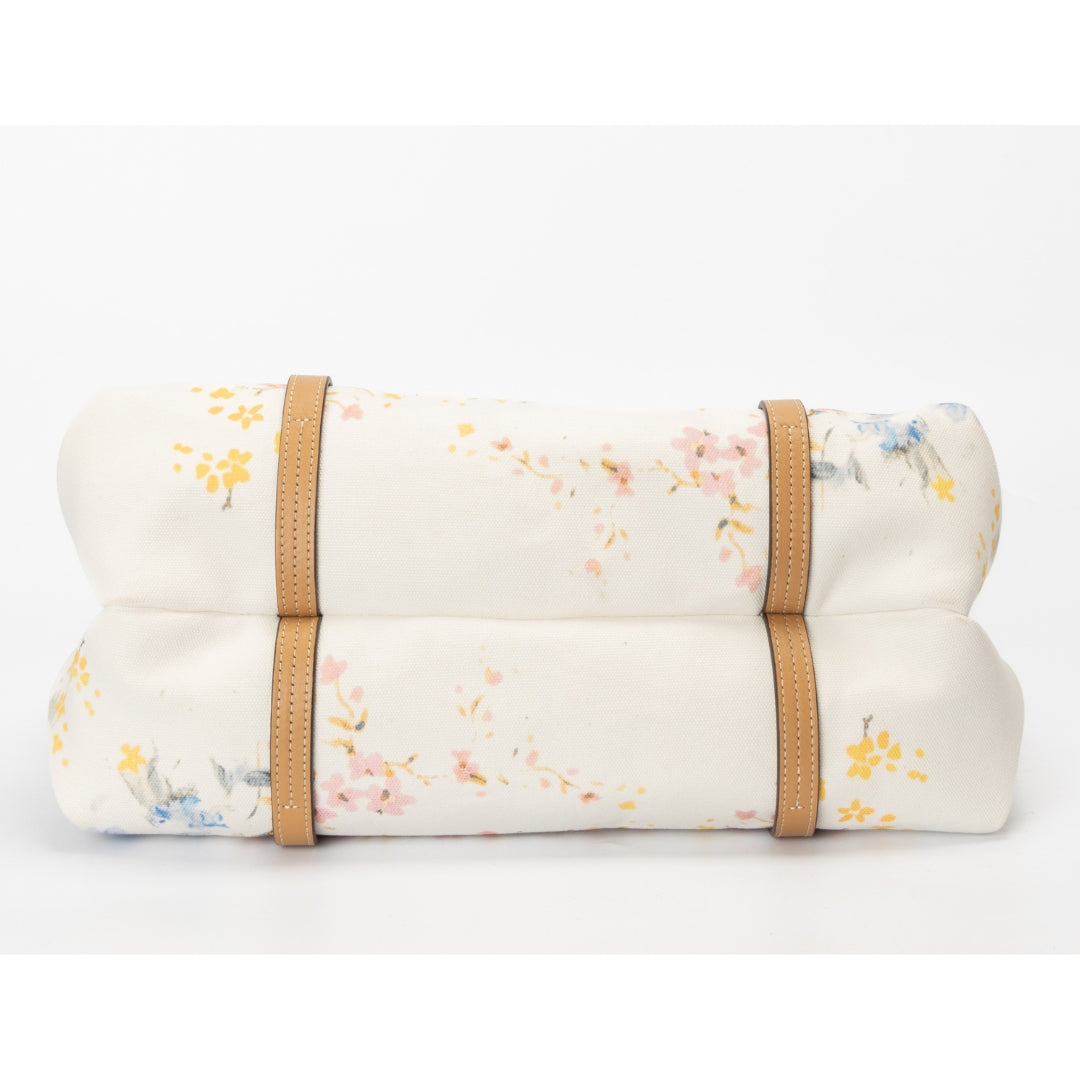 Ralph Lauren Cream Floral Canvas Large Emerie Tote