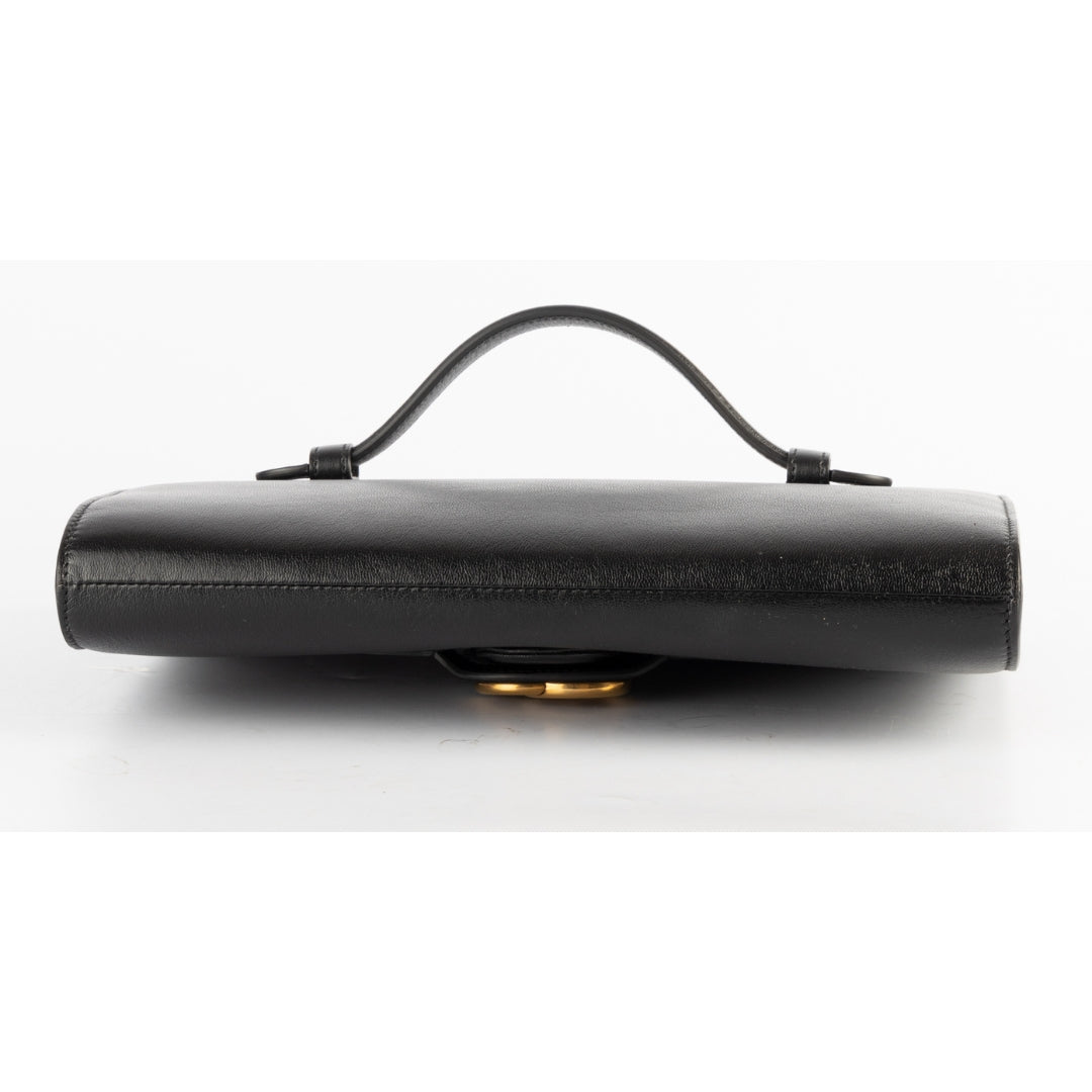Gucci GG Marmont Black Leather Clutch