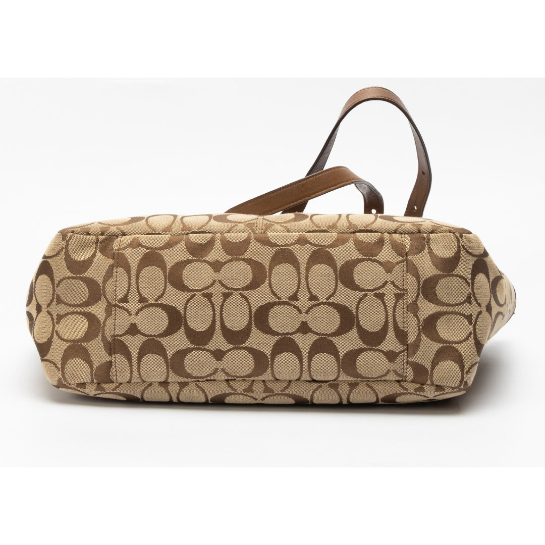 Coach Brown Canvas Monogram Shoulder Bag
