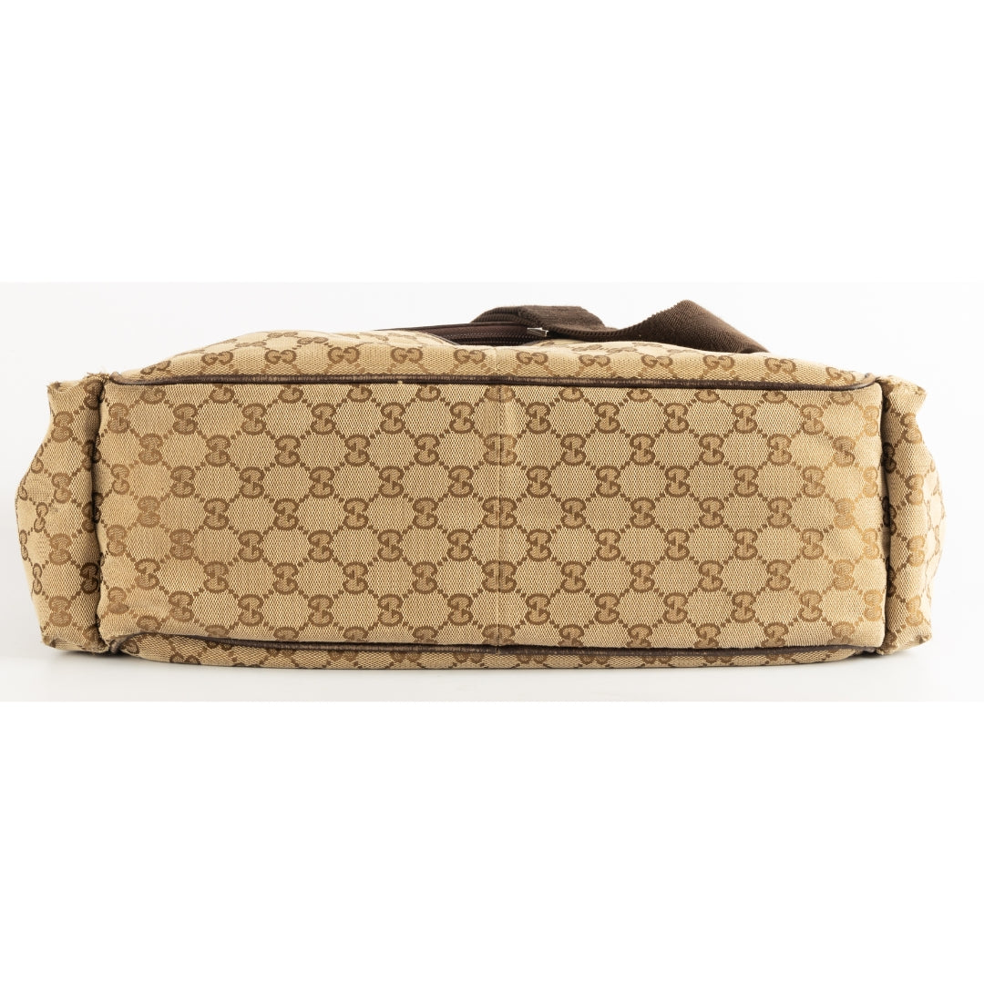Gucci Beige/Ebony GG Canvas Large Diaper Bag