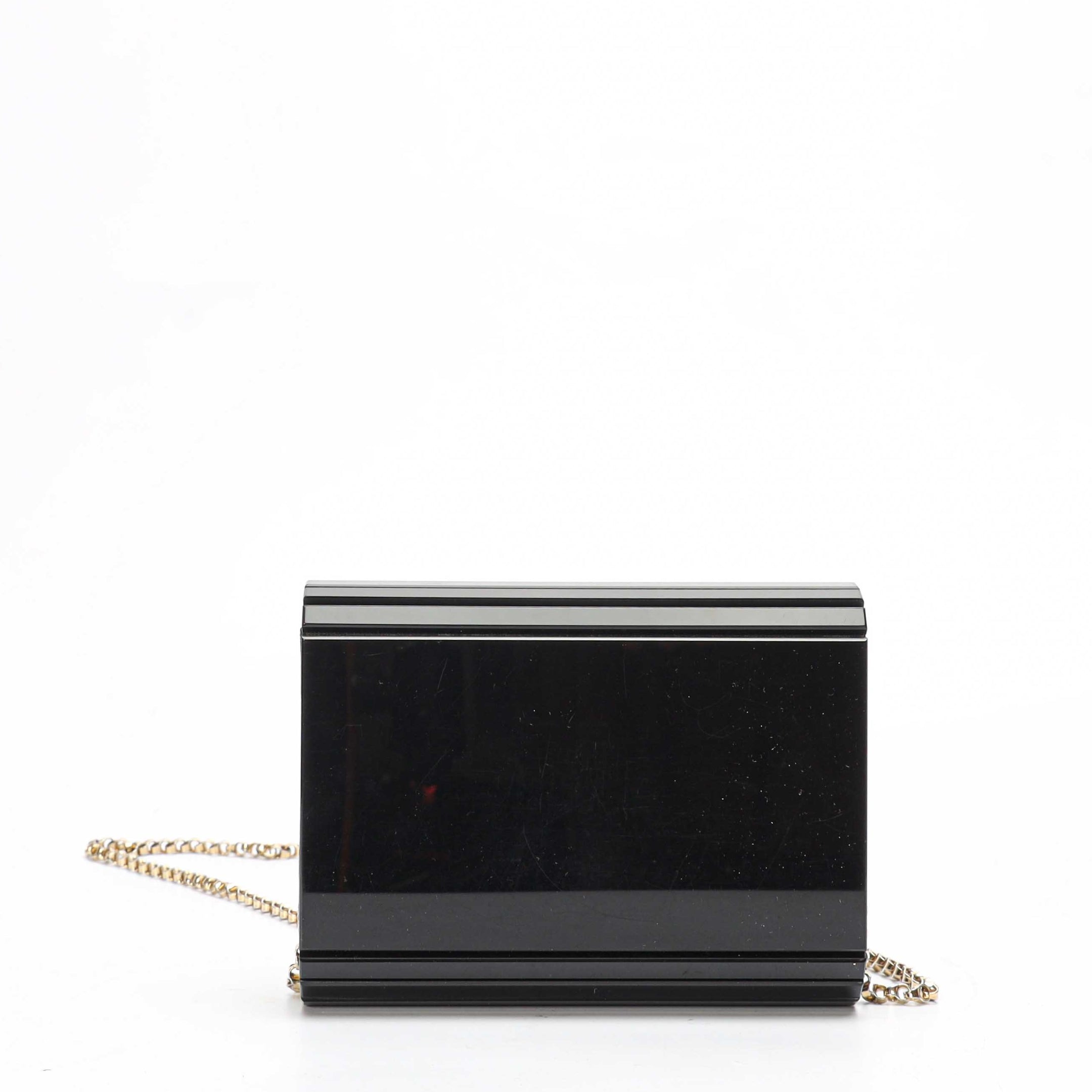 Jimmy Choo Black Acrylic Candy Clutch Bag