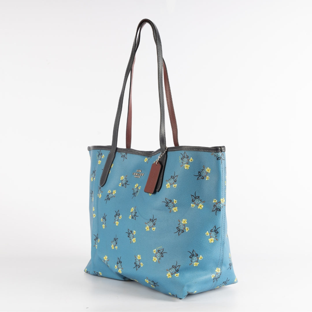 Coach Floral Bow Print City Tote