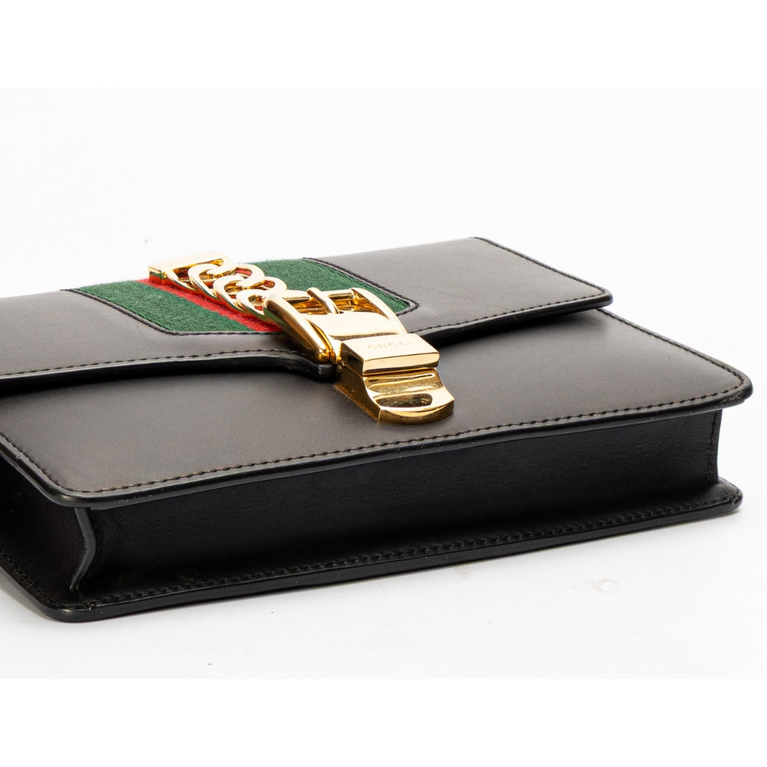 Gucci Black Web Sylvie Belt Bag