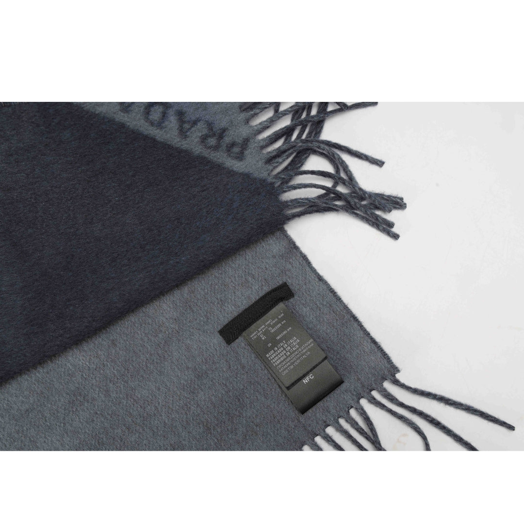 Prada Logo Double Cashmere Scarf